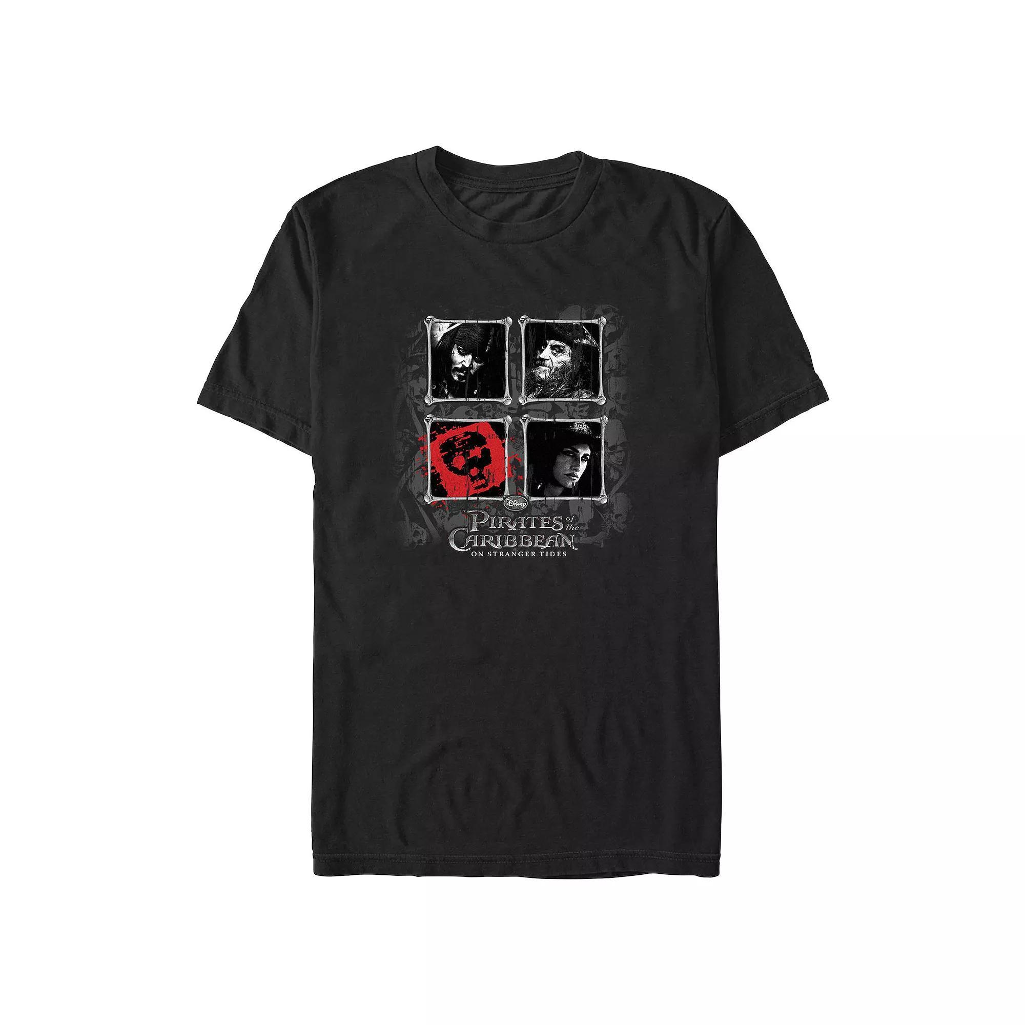Disney's Pirates Of The Caribbean Pirates Portraits Men's Graphic Tee, Size: Medium, Black Product Image