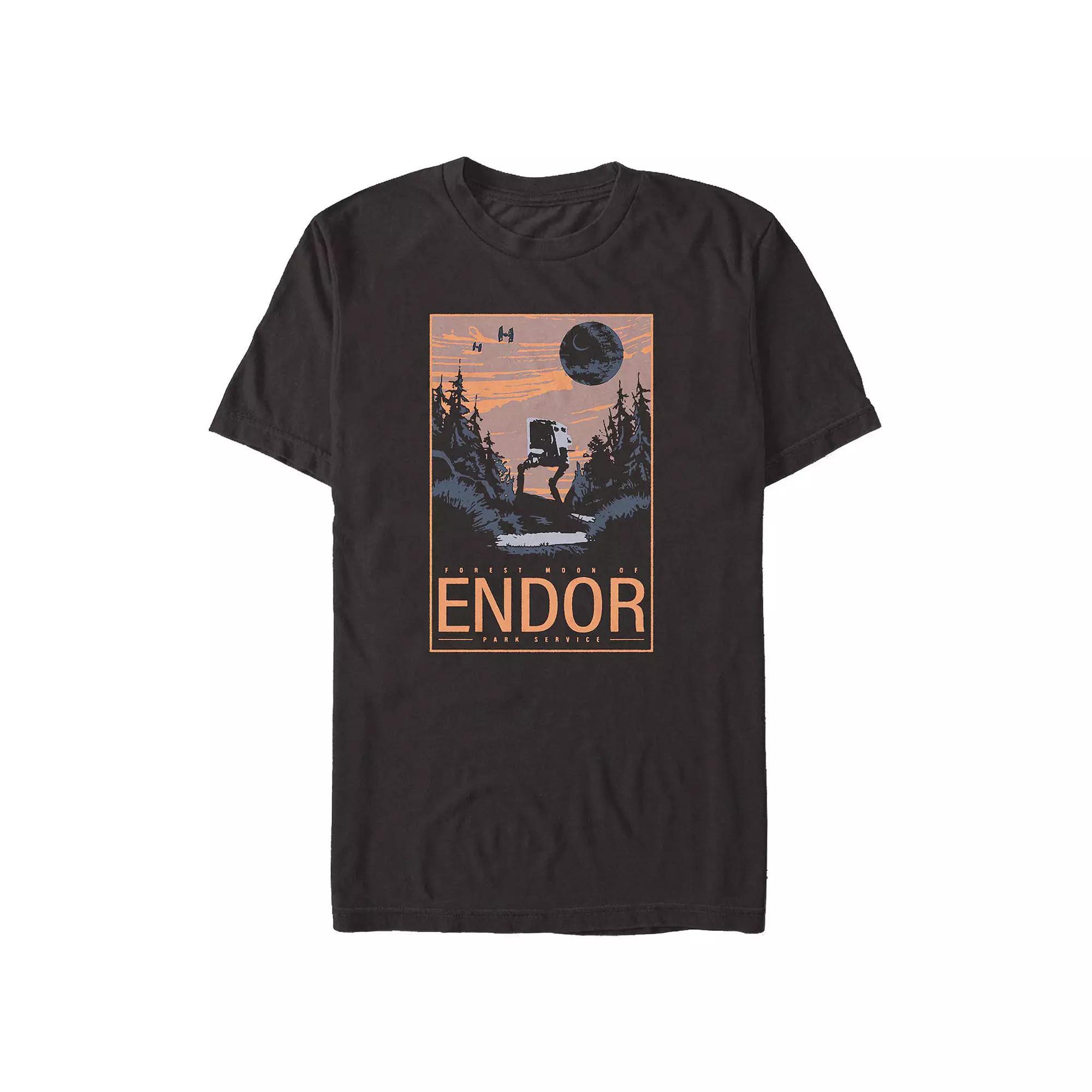 Men's Star Wars Forest Mood Of Endor Park Service Tee, Size: Large, Black Product Image