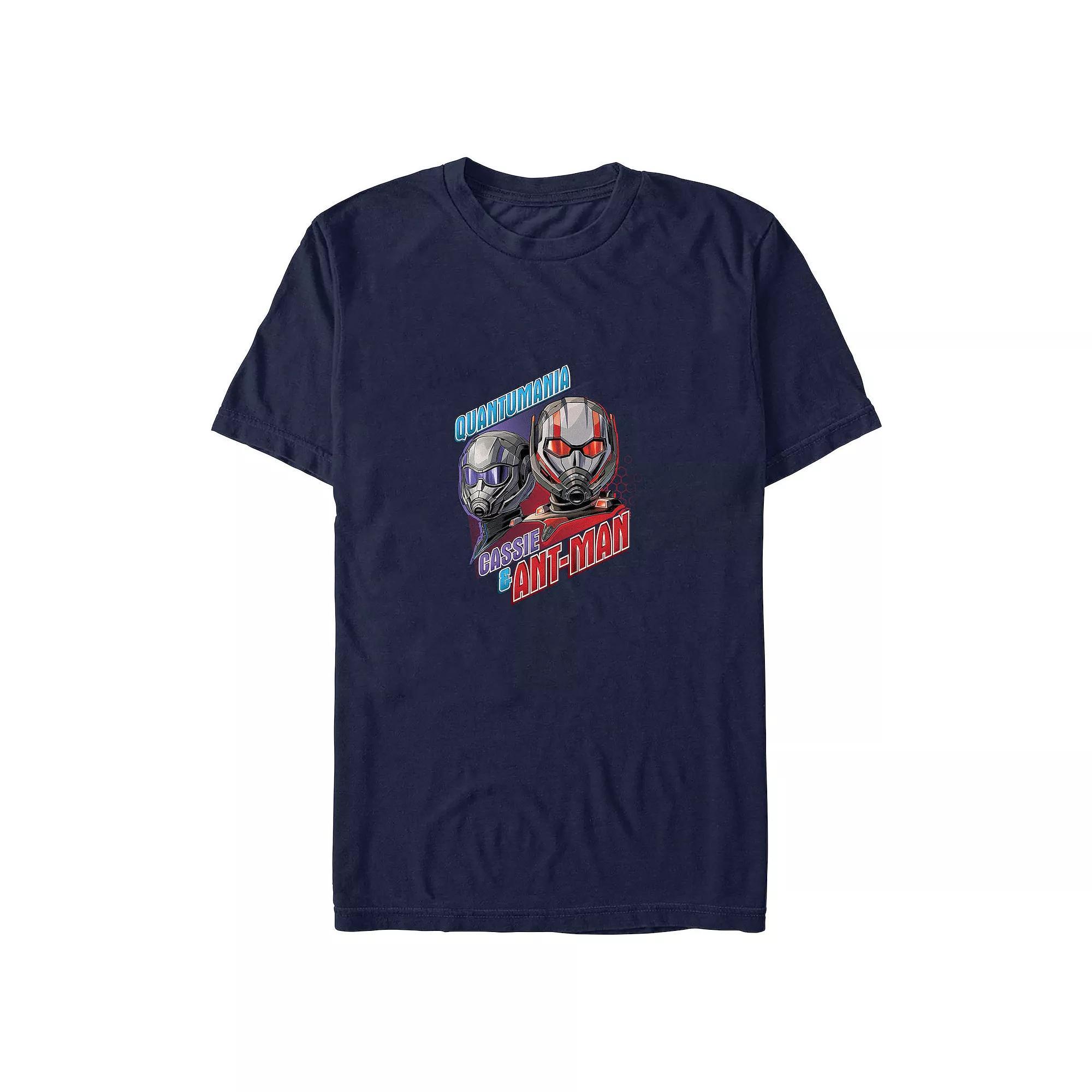 Men's Marvel Ant-Man And The Wasp: Quantumania Cassie And Ant-Man Helmets Tee, Size: Medium, Blue Product Image