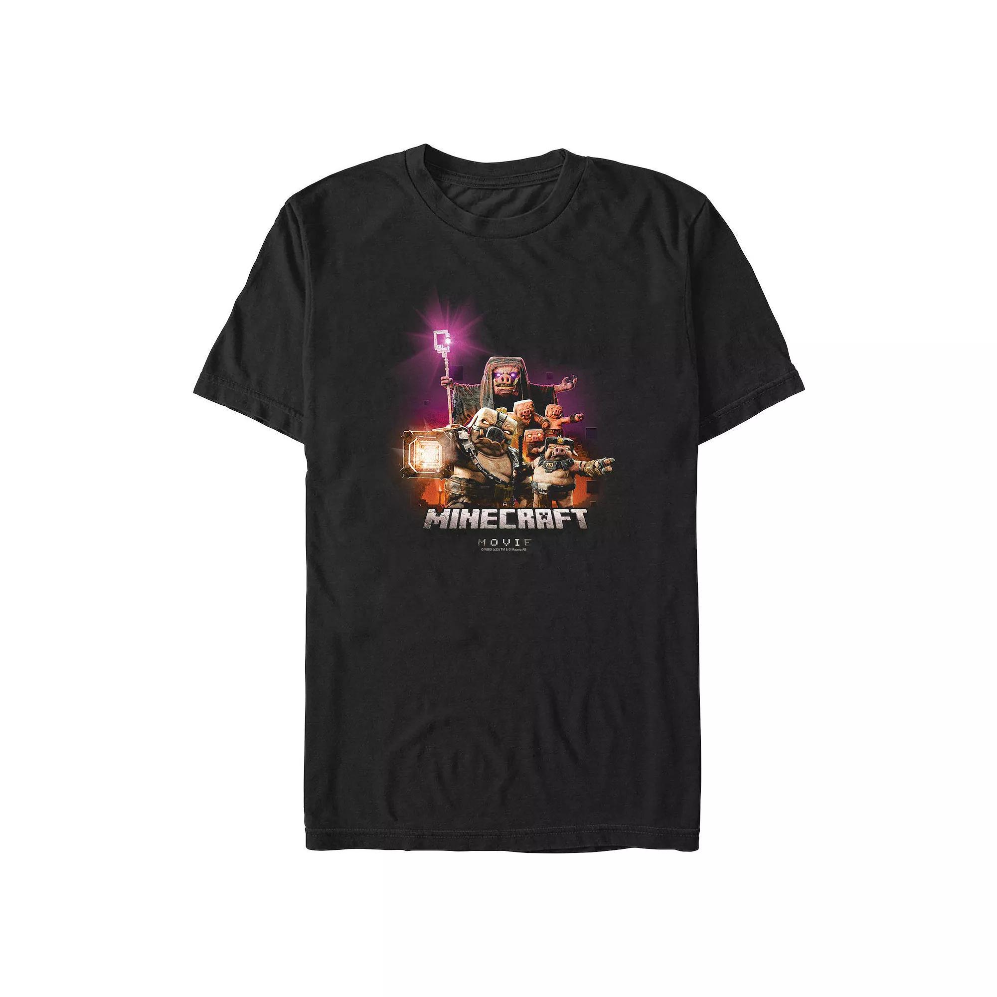 Big & Tall Minecraft Movie Piglings Attack Graphic Tee, Men's, Size: XXL Tall, Black Product Image