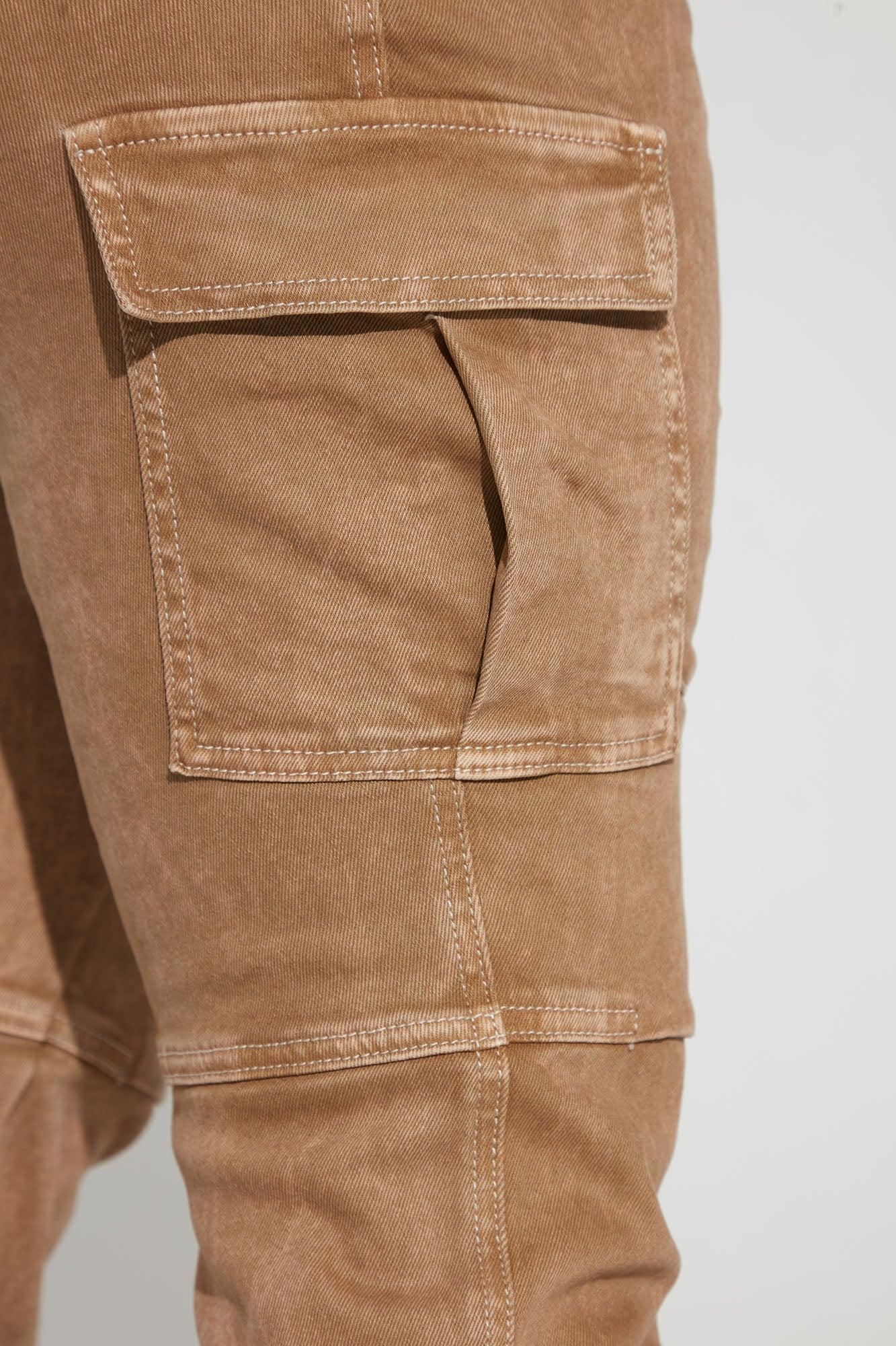 Camden Cargo Utility Jeans - Tan Product Image