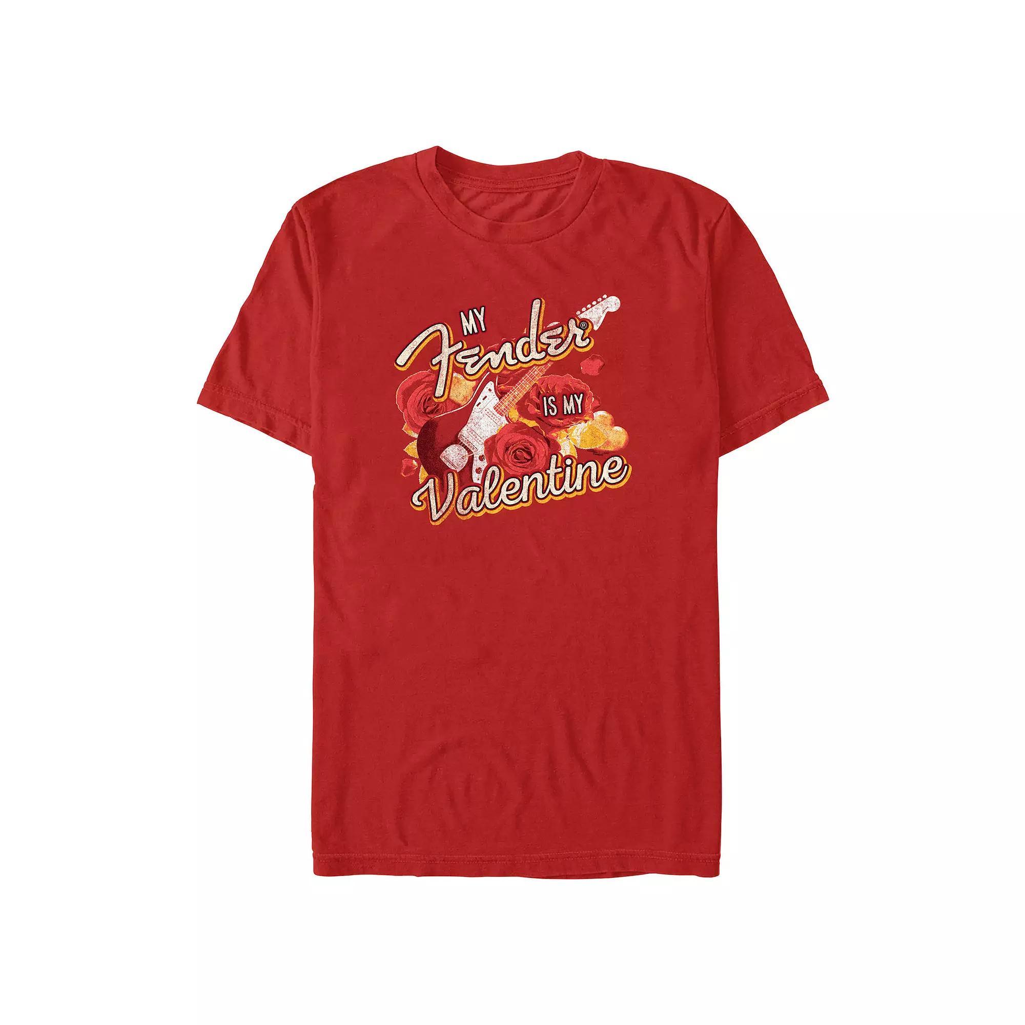 Men's Fender My Fender Is My Valentine Graphic Tee, Size: XXL, Red Product Image