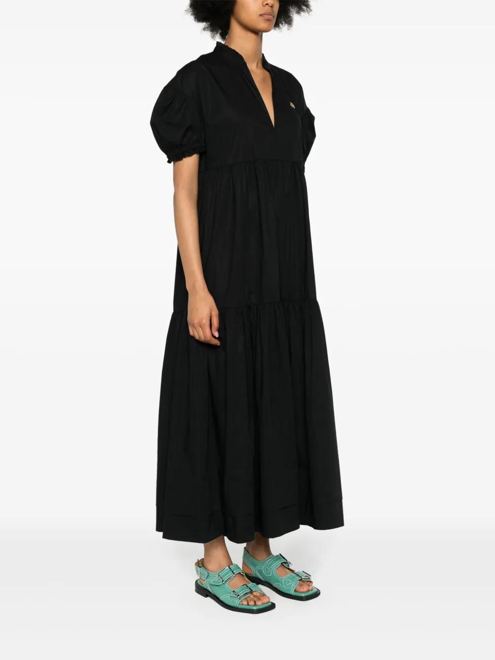 tiered cotton midi dress Product Image