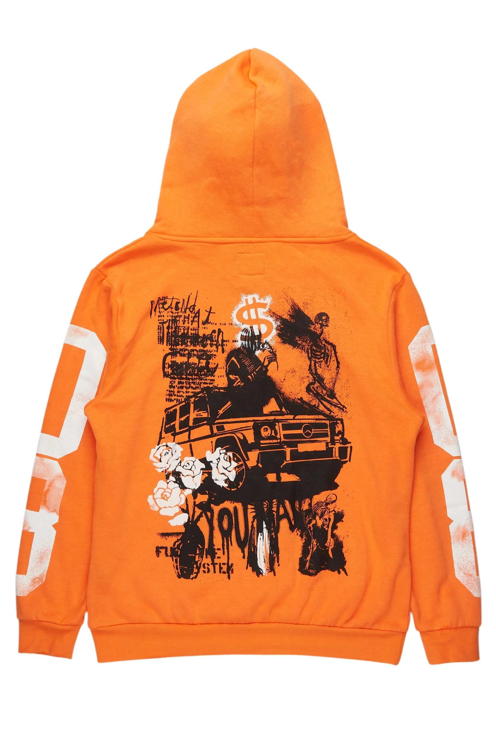 Kamille Orange Oversized Hoodie Female Product Image