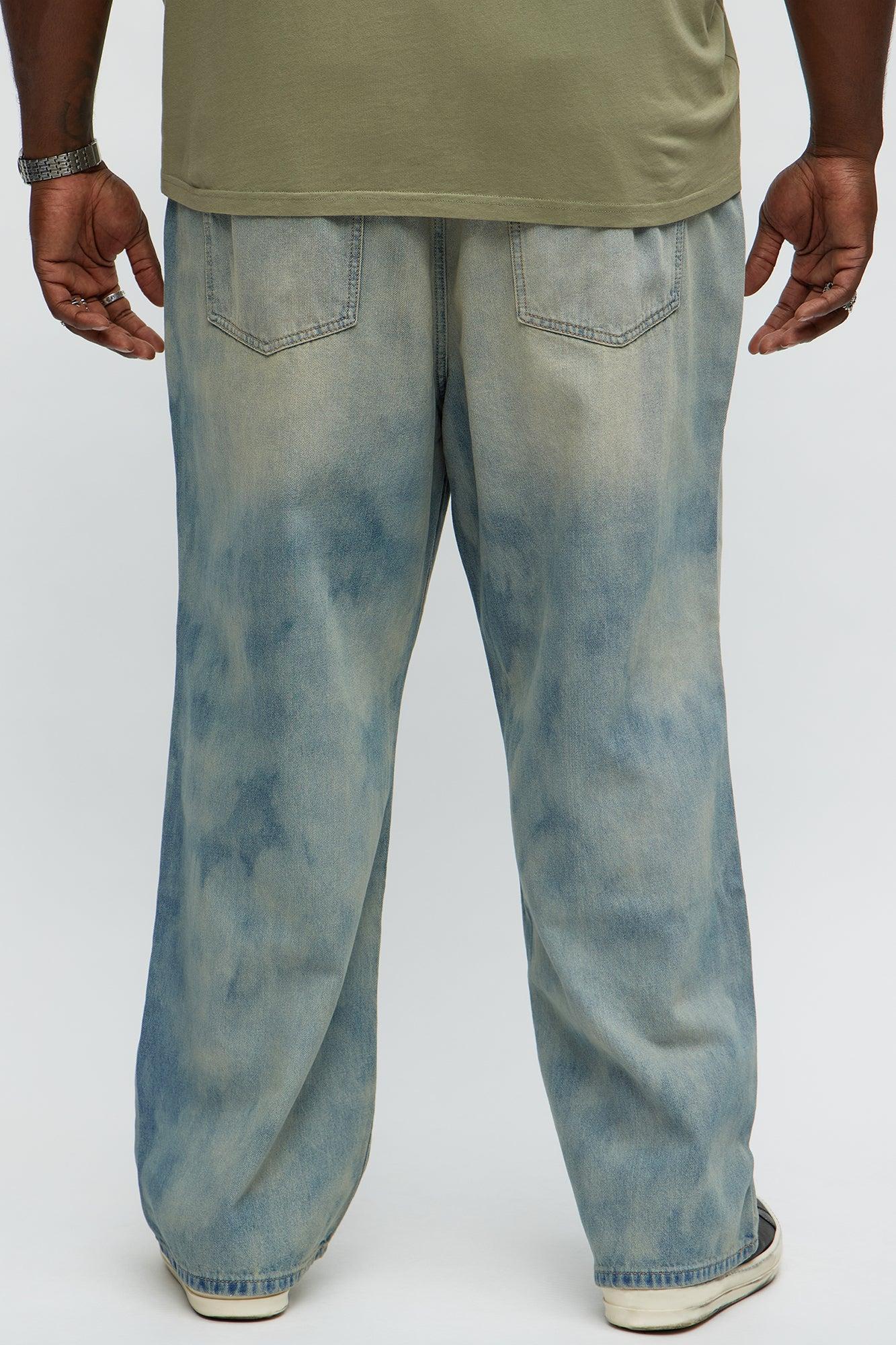 Its Giving Cloudy Baggy Jeans - Light Blue Wash Product Image