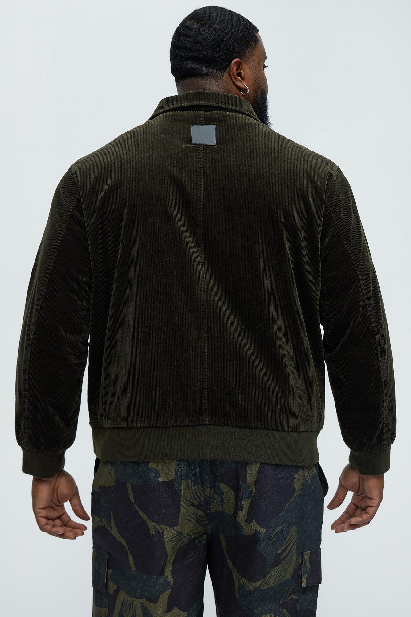Anderson Corduroy Zip Jacket - Green Product Image