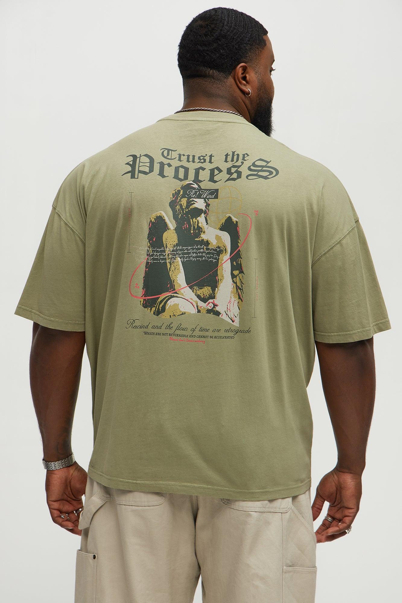 Trust The Word Oversized Short Sleeve Tee - Olive Product Image