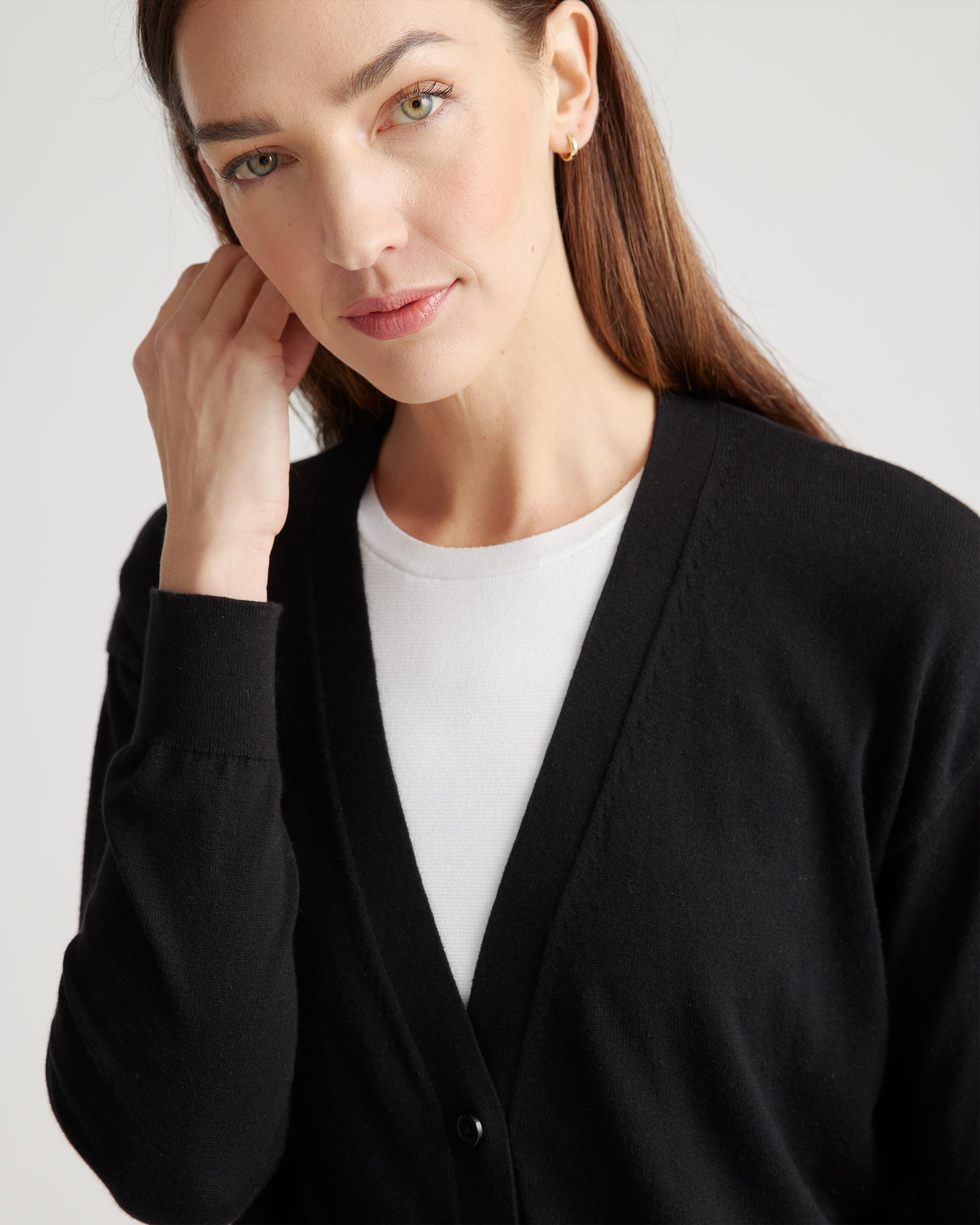 Quince | Women's Lightweight Cotton Cashmere Cardigan Sweater Size XS, Organic Cotton Product Image