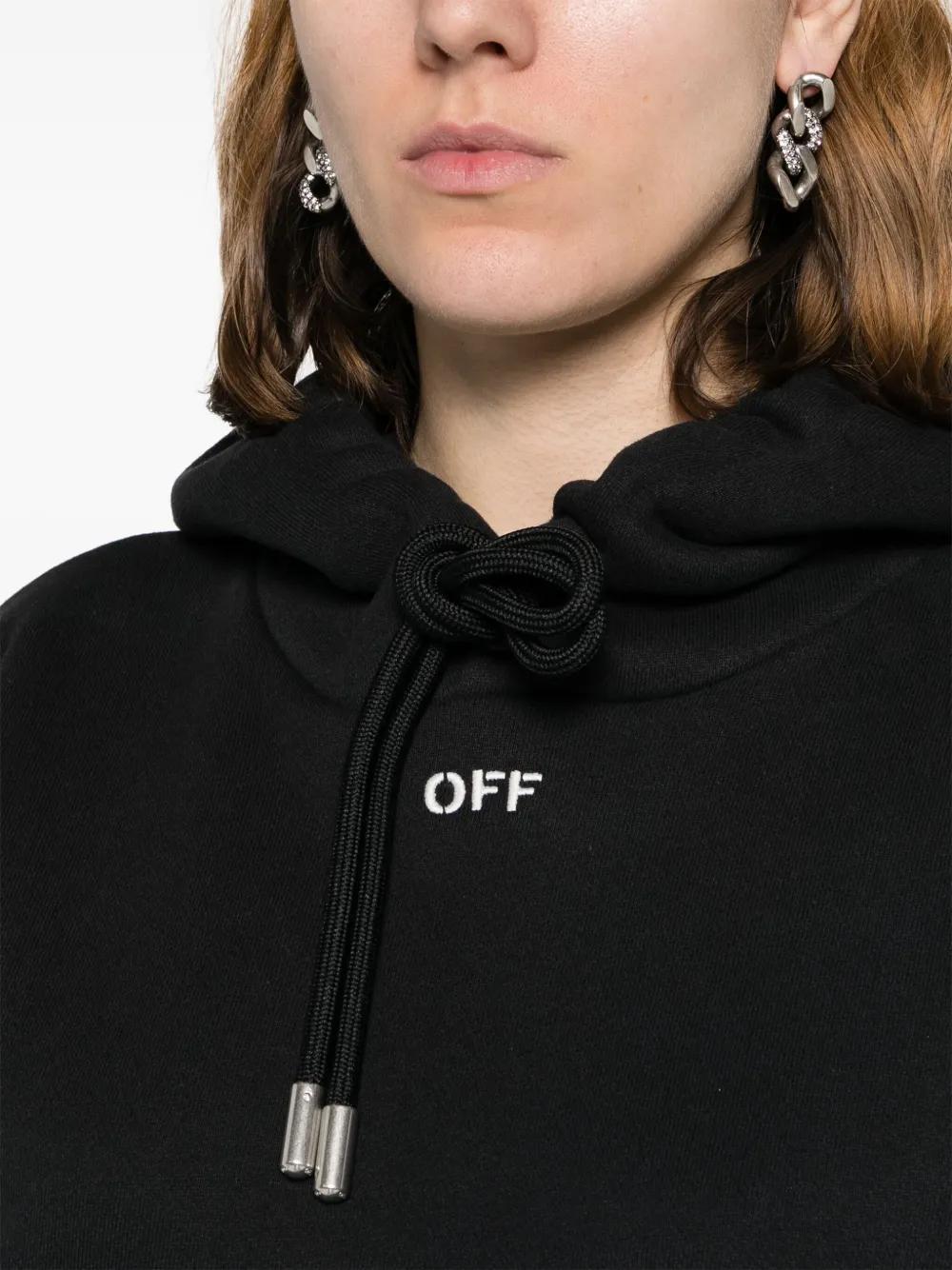 logo-embroidered cotton hoodie Product Image
