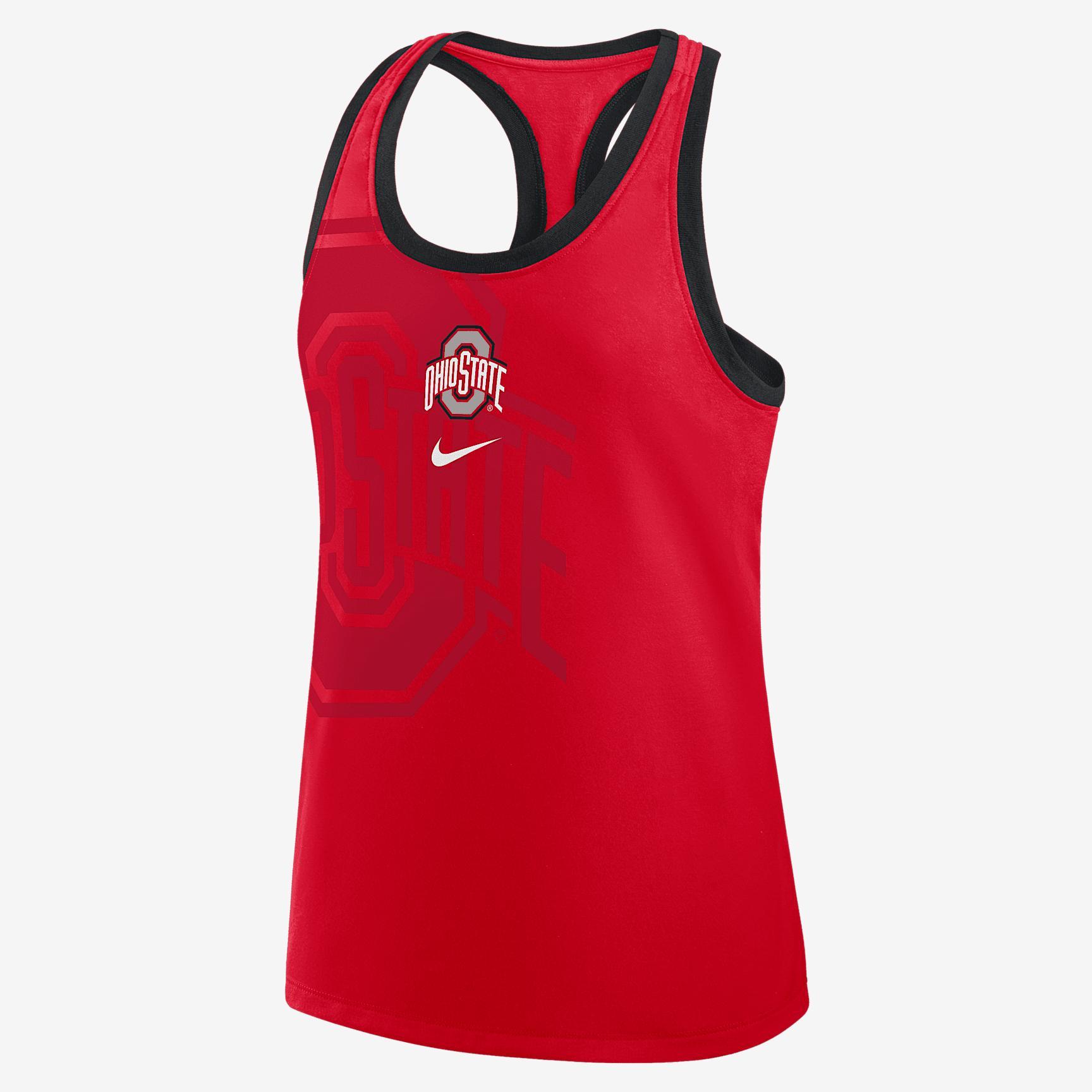 Ohio State Primetime Shadow Women's Nike College Racerback Tank Top Product Image