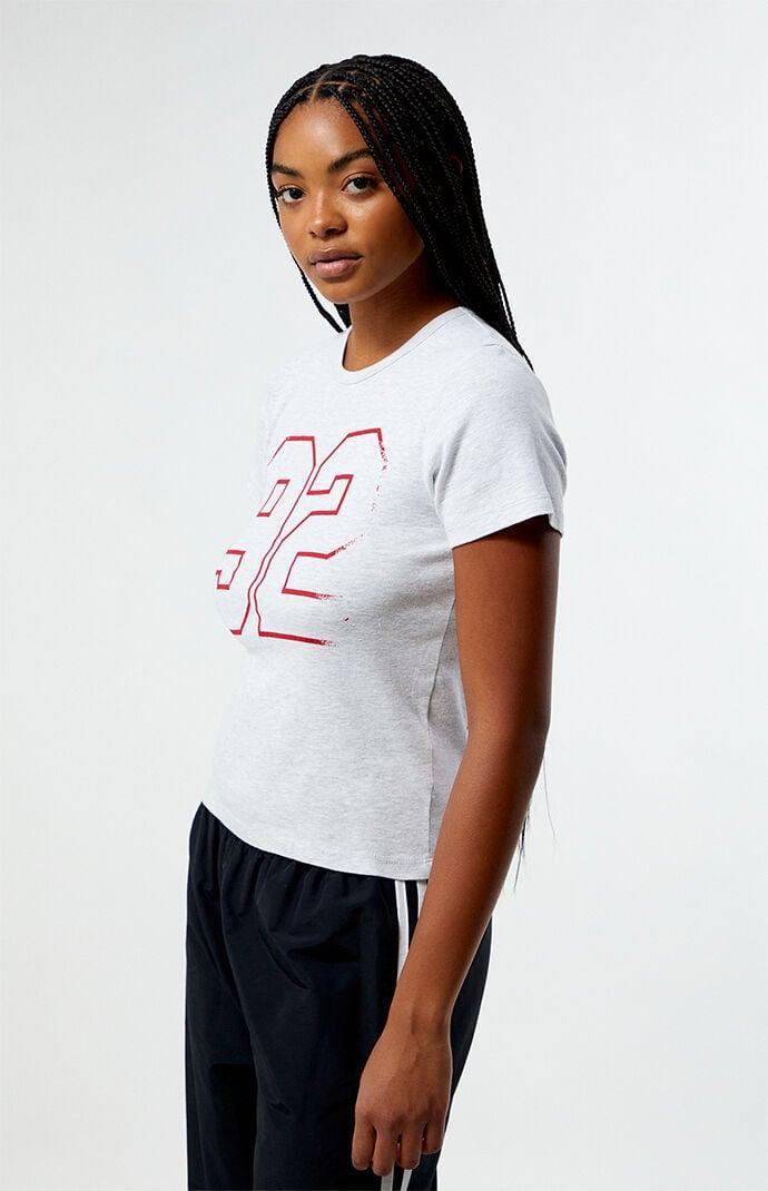 Women's 92 Skimmer T-Shirt in Heather Grey/Red - Product Image