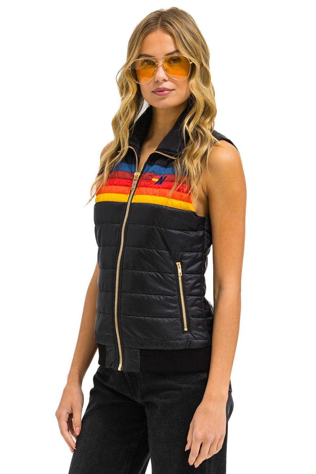 WOMEN'S 5 STRIPE VEST - BLACK Female Product Image