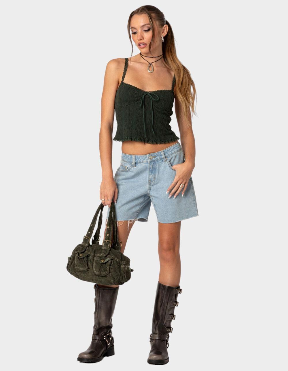 EDIKTED Lacey Knit Tank Top Product Image