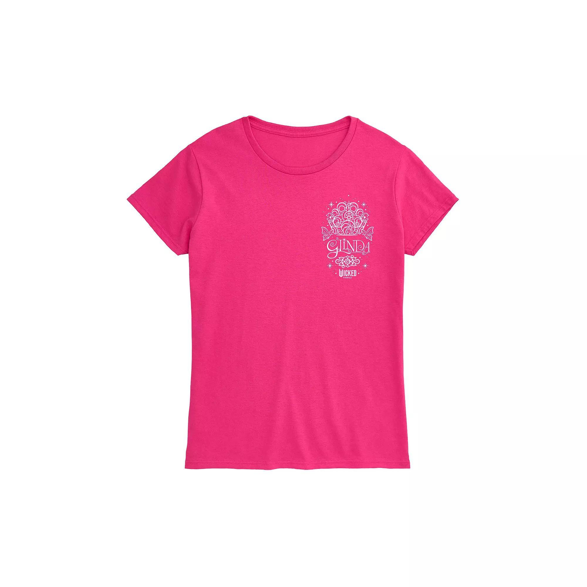 Women's Wicked Glinda Graphic Tee, Size: Large, Pink Product Image