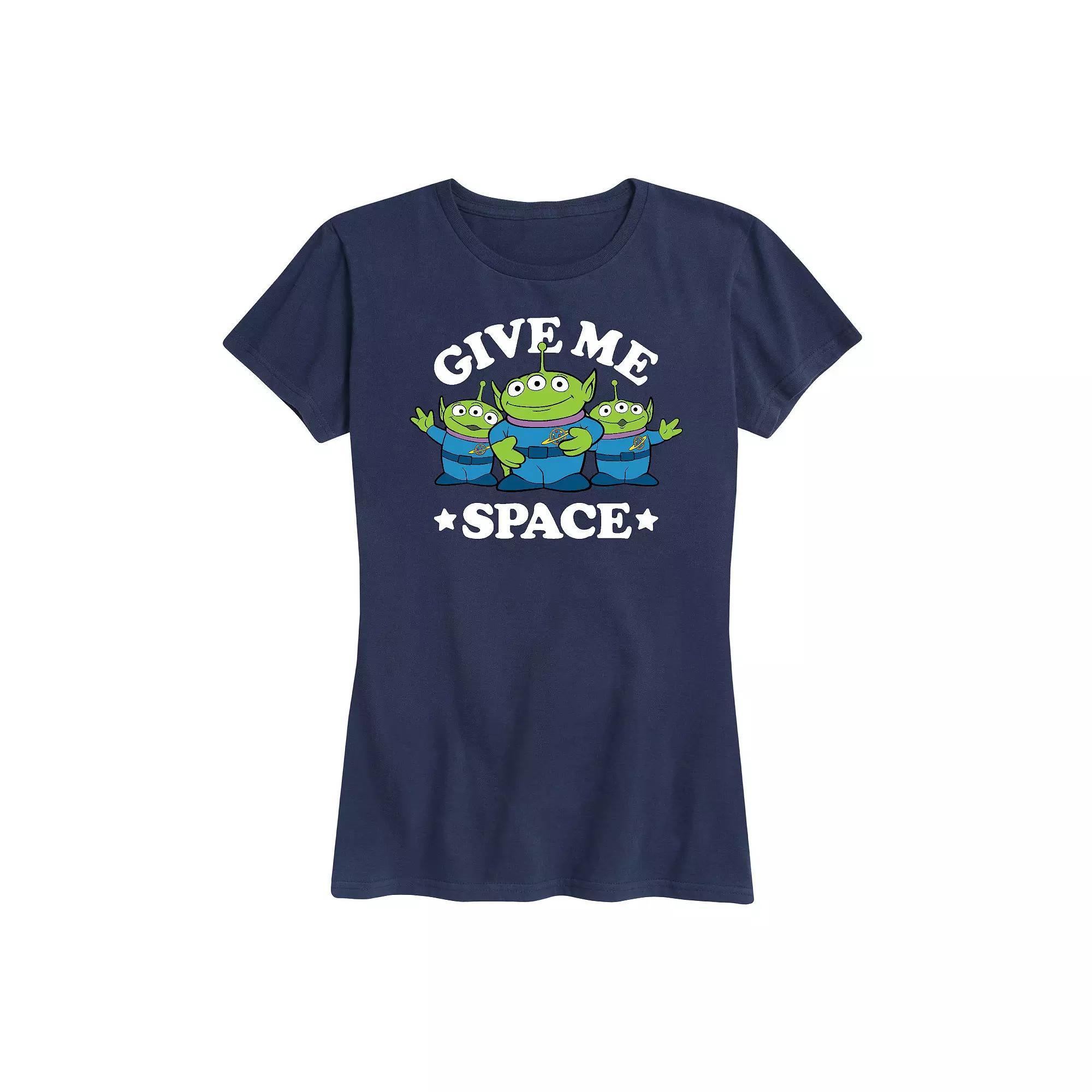 Disney / Pixars Toy Story Womens Give Me Space Graphic Tee, Girls Grey Green Product Image