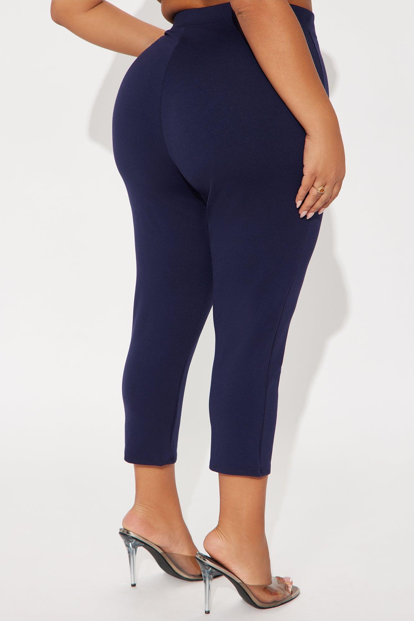 Daniella Pintuck Ponte Capri Legging - Navy Female Product Image