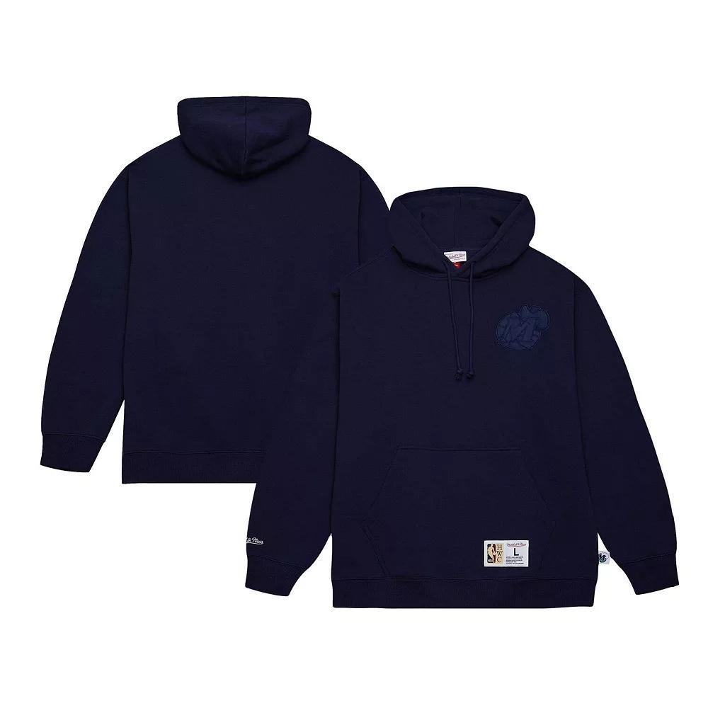 Men's Mitchell & Ness Navy Dallas Mavericks Hardwood Classics Tonal Pullover Hoodie, Size: 2XL, Blue Product Image