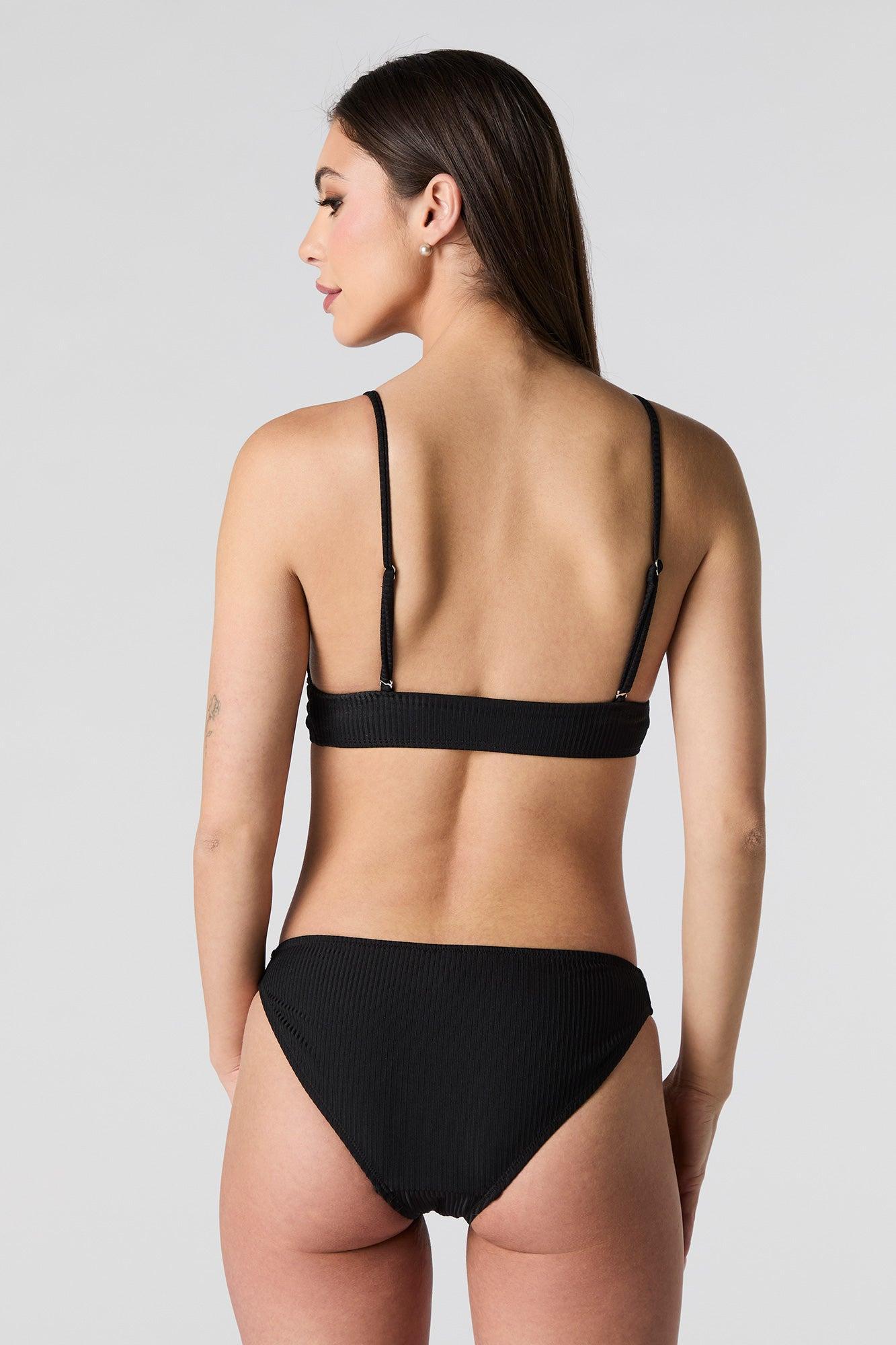 Ribbed Triangle Bikini Top Female Product Image