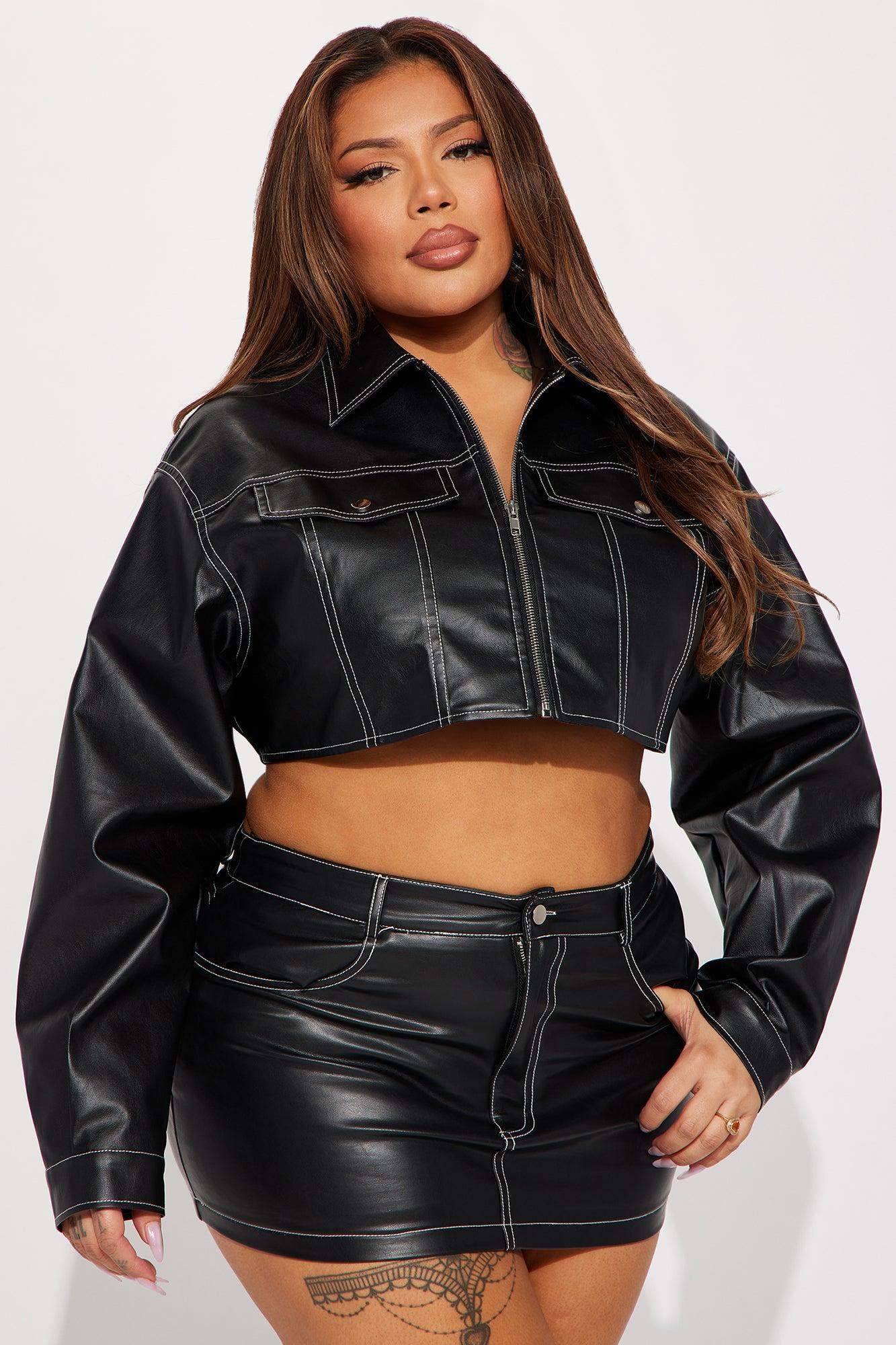Elora Cropped Jacket - Black Product Image