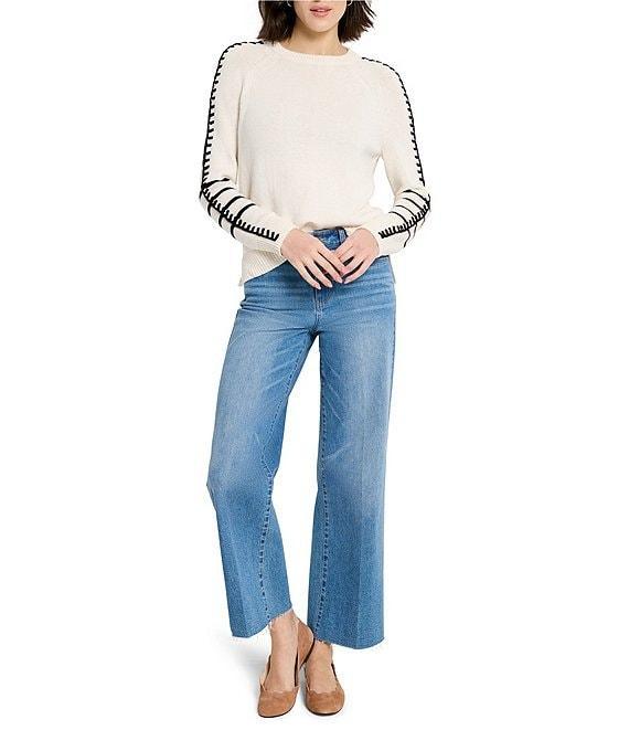 NIC + ZOE Dashing Down Knit Round Neck Long Sleeve Sweater Product Image
