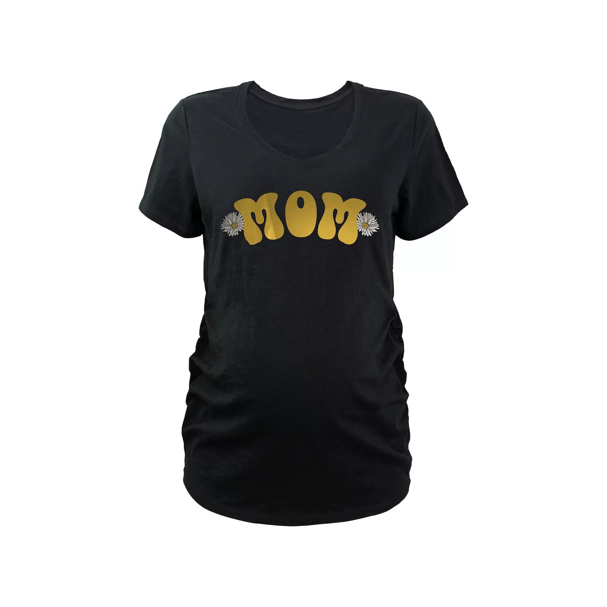 Maternity Mom V-Neck Graphic Tee, Women's, Size: XXL-MAT, Black Product Image
