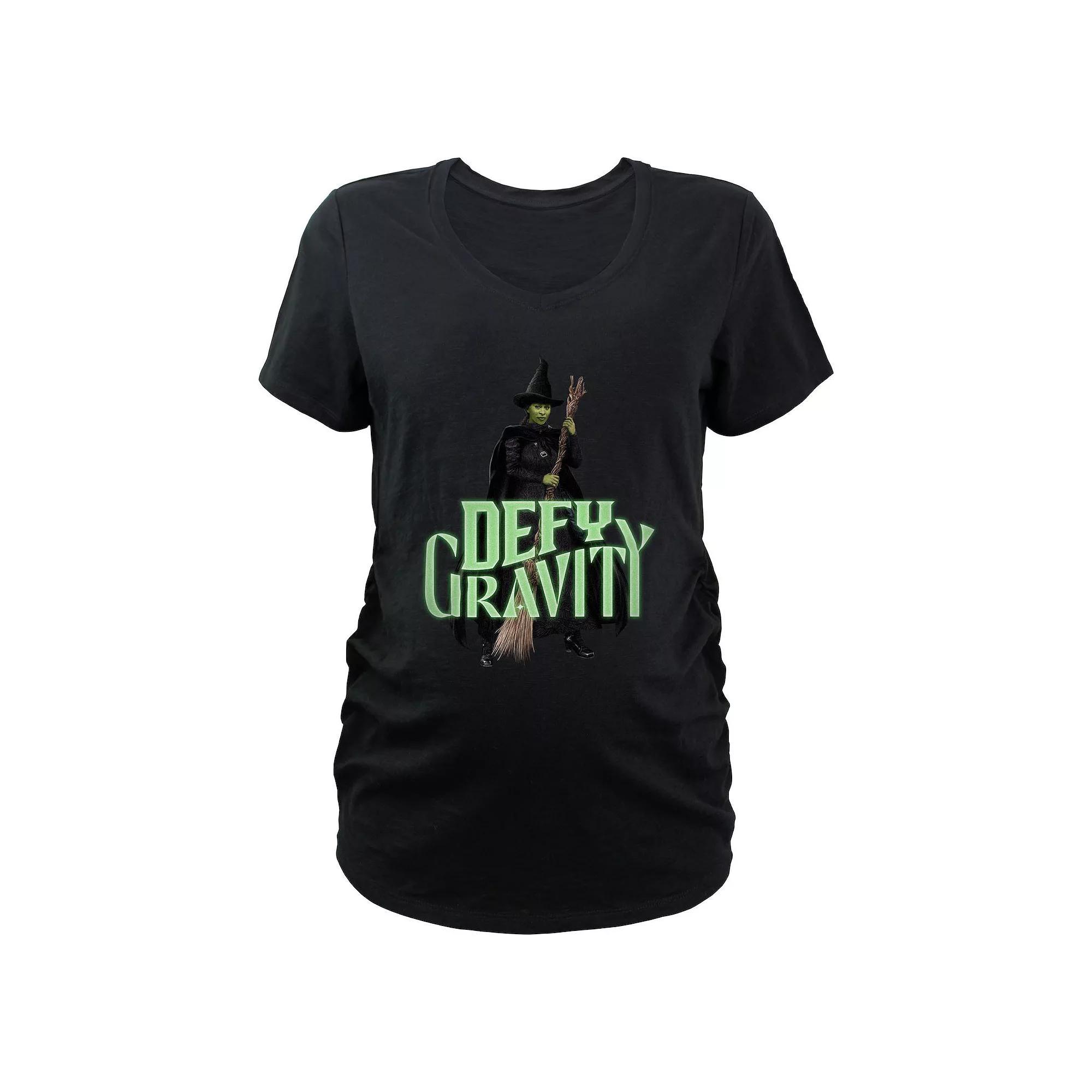 Maternity Wicked Elphaba Defy Gravity Graphic Tee, Women's, Size: XXL-MAT, Black Product Image