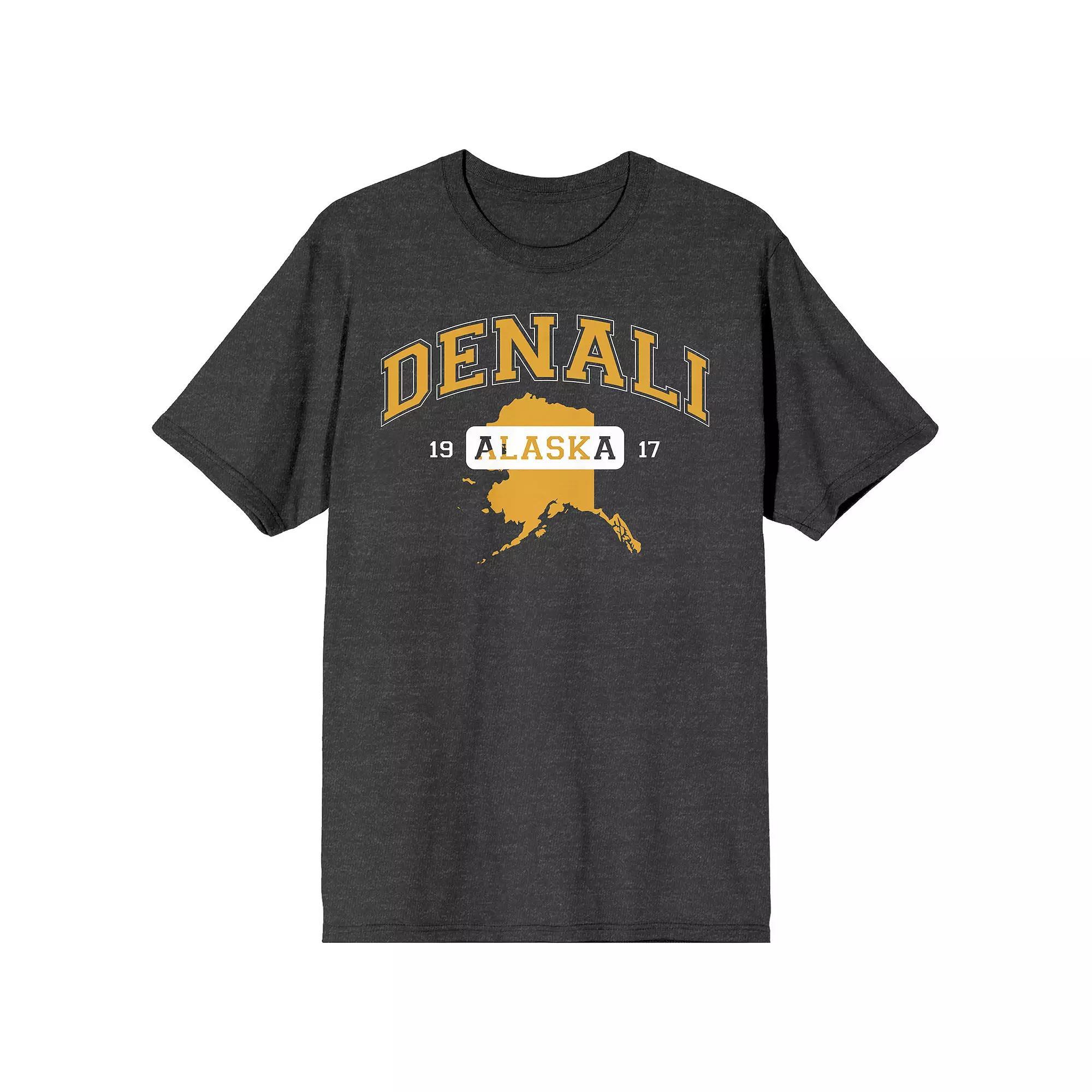 Men's Elevation 7573 Denali Alaska Graphic Tee, Size: Large, Gray Product Image