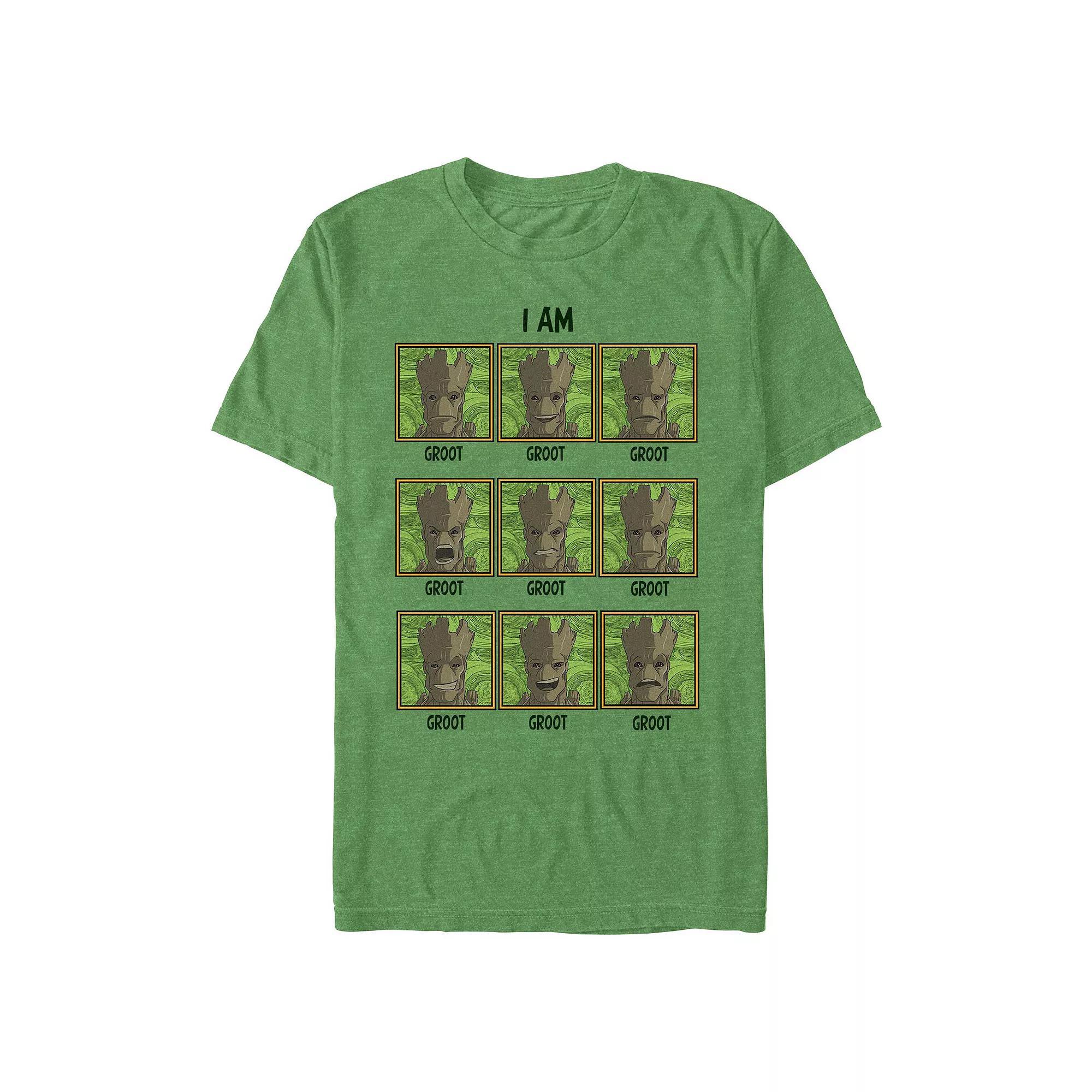 Big & Tall Marvel I Am Groot Graphic Tee, Men's, Size: 3XL, Kelly Grey Product Image