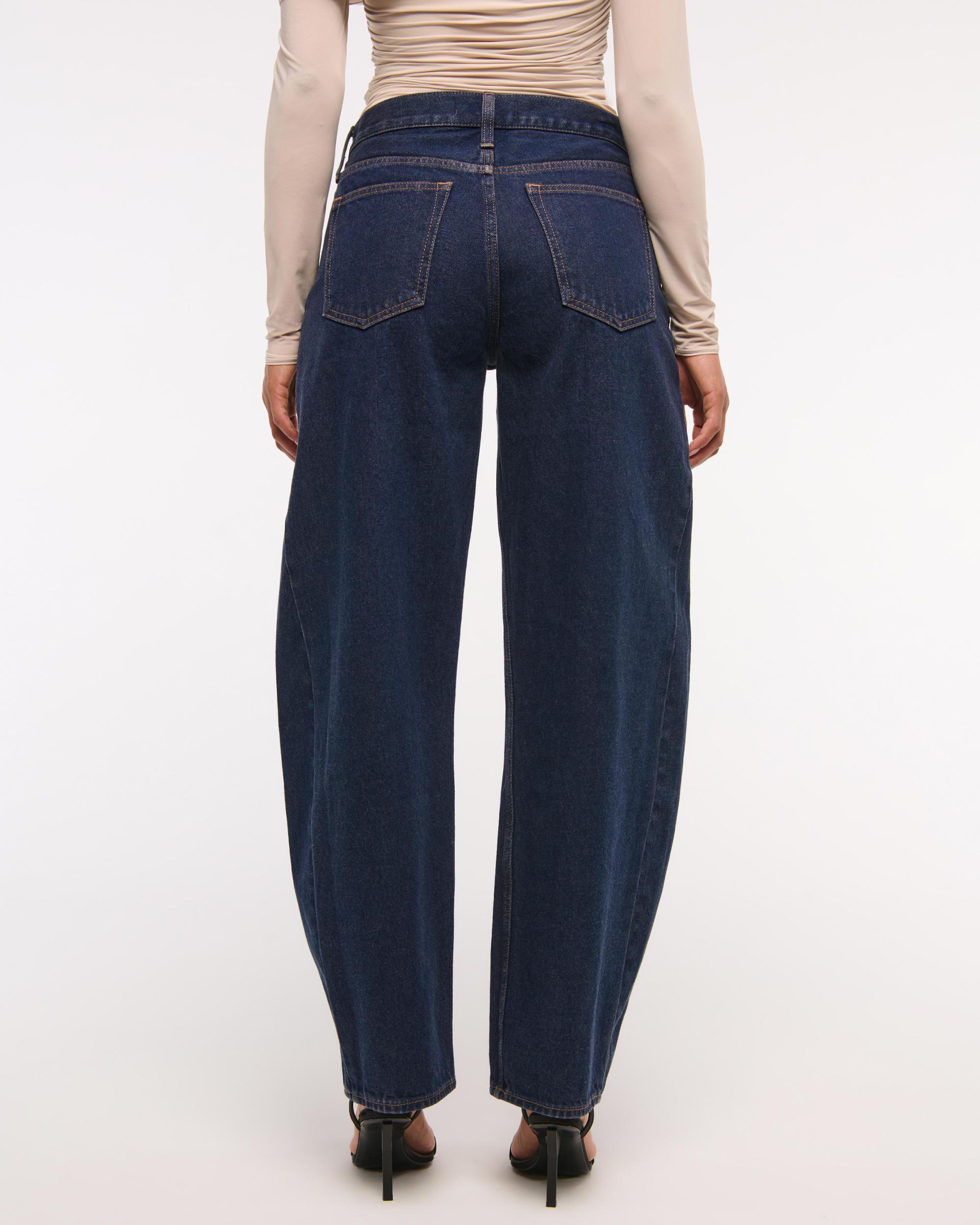 Mid Rise Barrel Jean Product Image