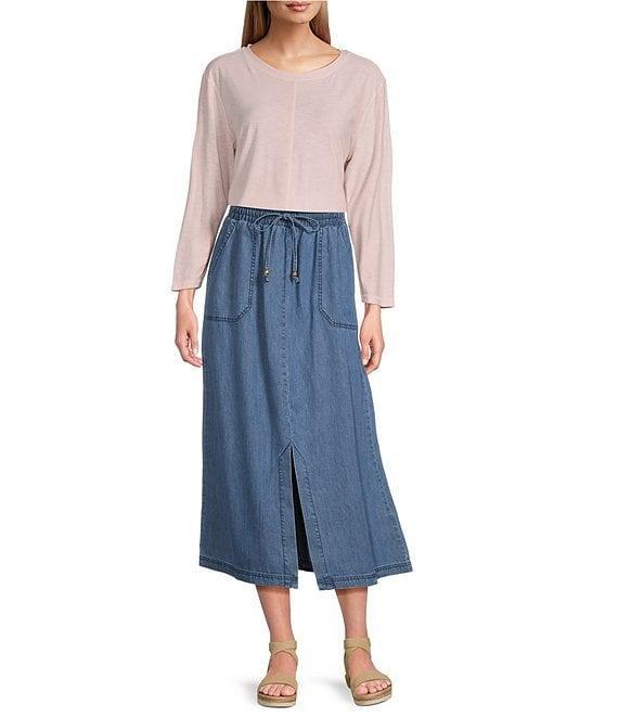 Westbound 3/4 Sleeve Knit Crew Neck Top Product Image