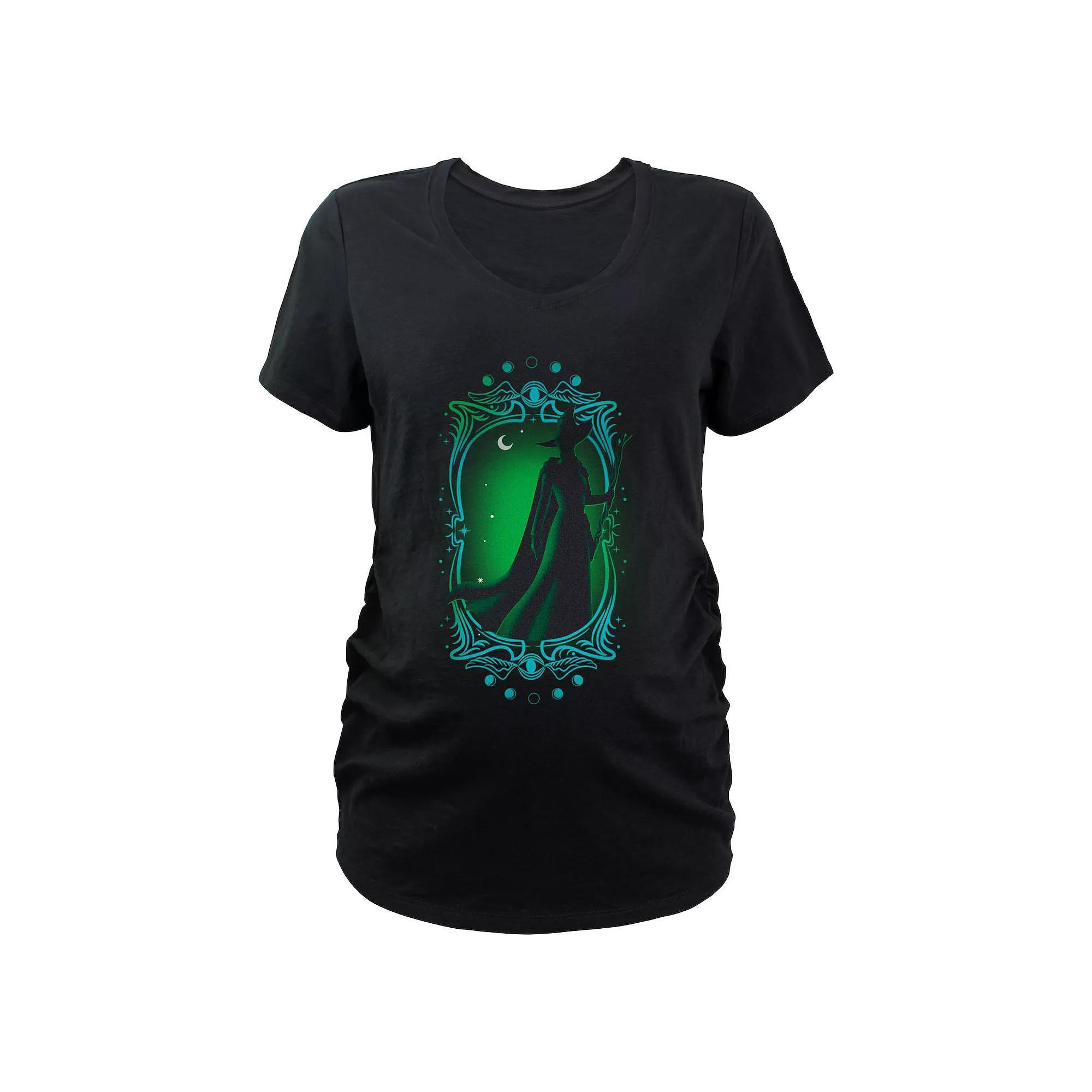 Maternity Wicked Elphaba Framed Portrait Graphic Tee, Women's, Size: XL-Mat, Black Product Image