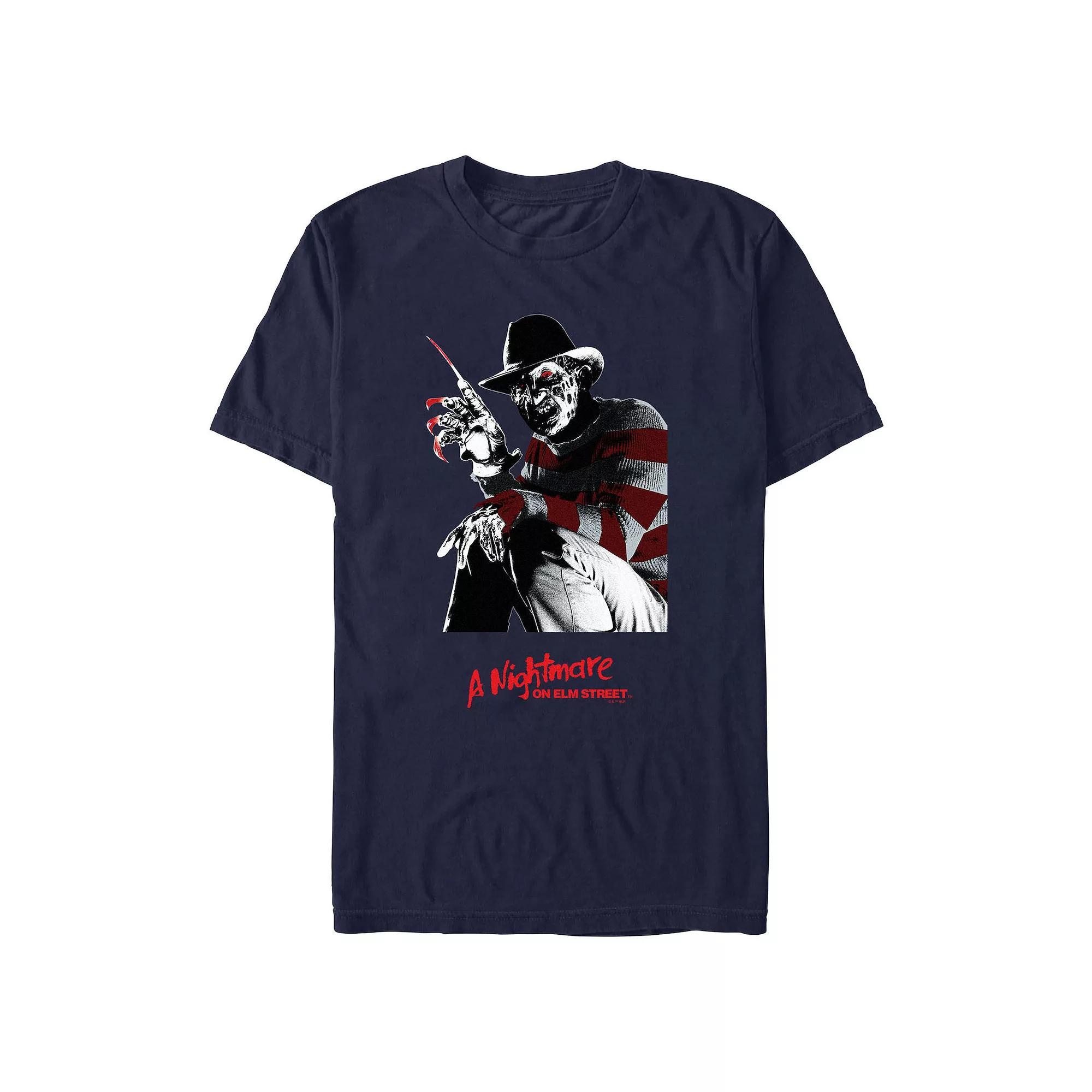 Men's A Nightmare on Elm Street FREDDY CREEPY Graphic Tee, Size: XS, Blue Product Image