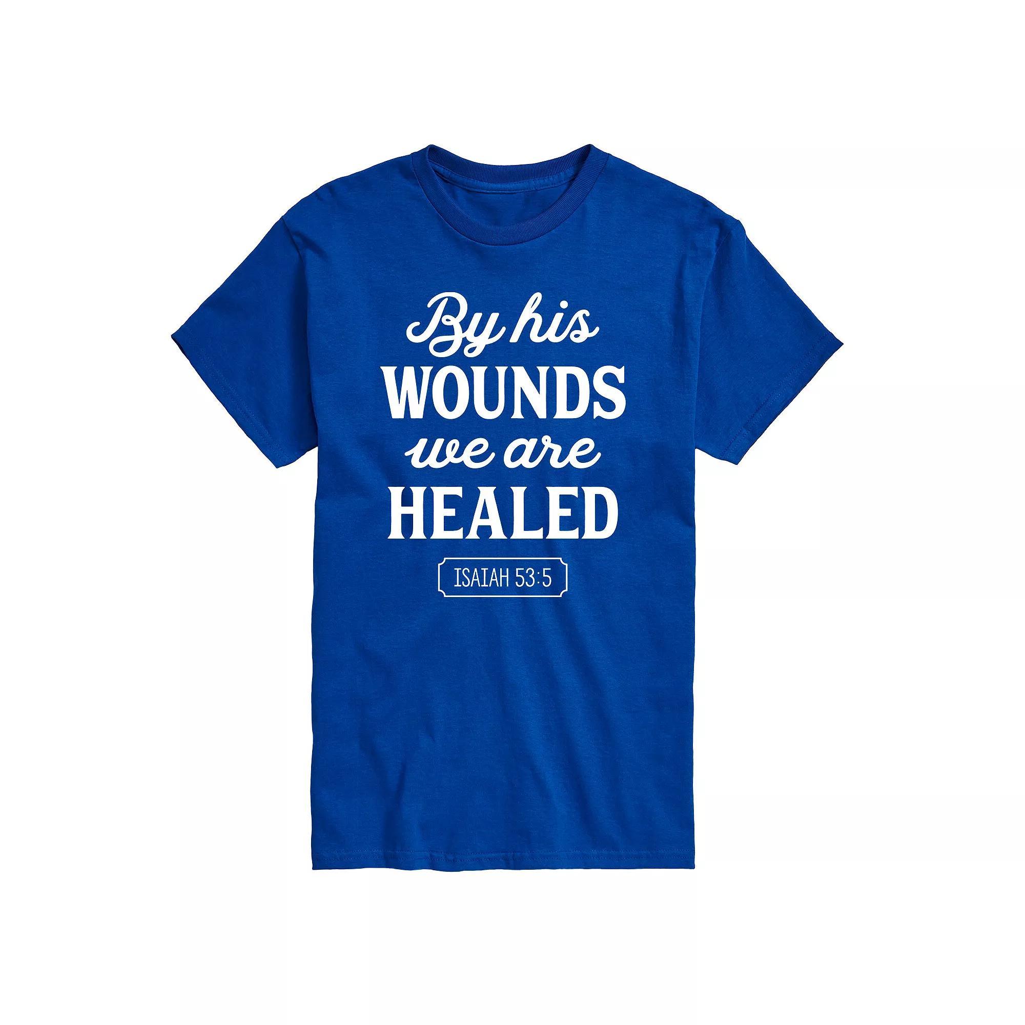 Big & Tall By His Wounds Isaiah Graphic Tee, Mens Product Image