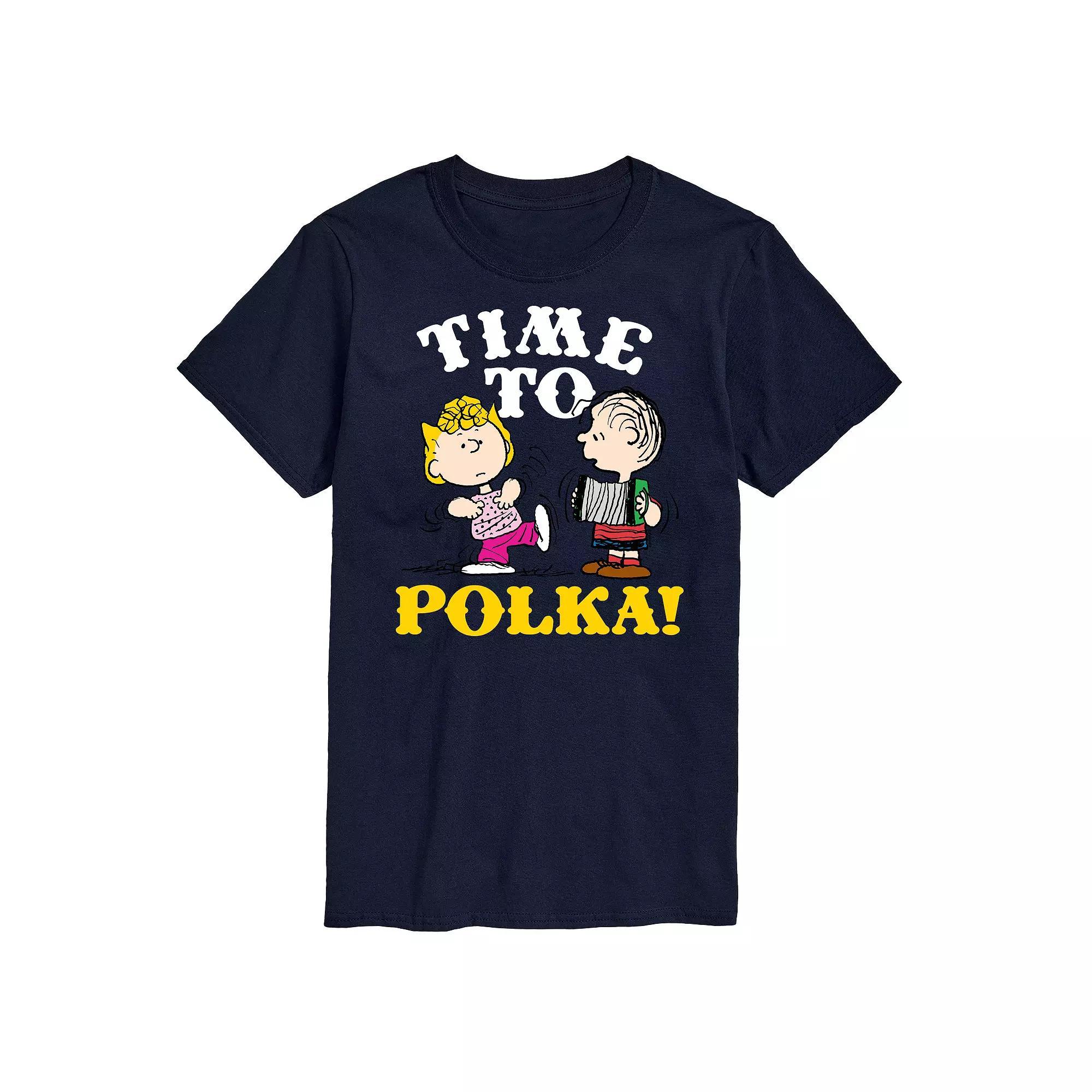 Big & Tall Peanuts Time To Polka Graphic Tee, Mens Blue Product Image