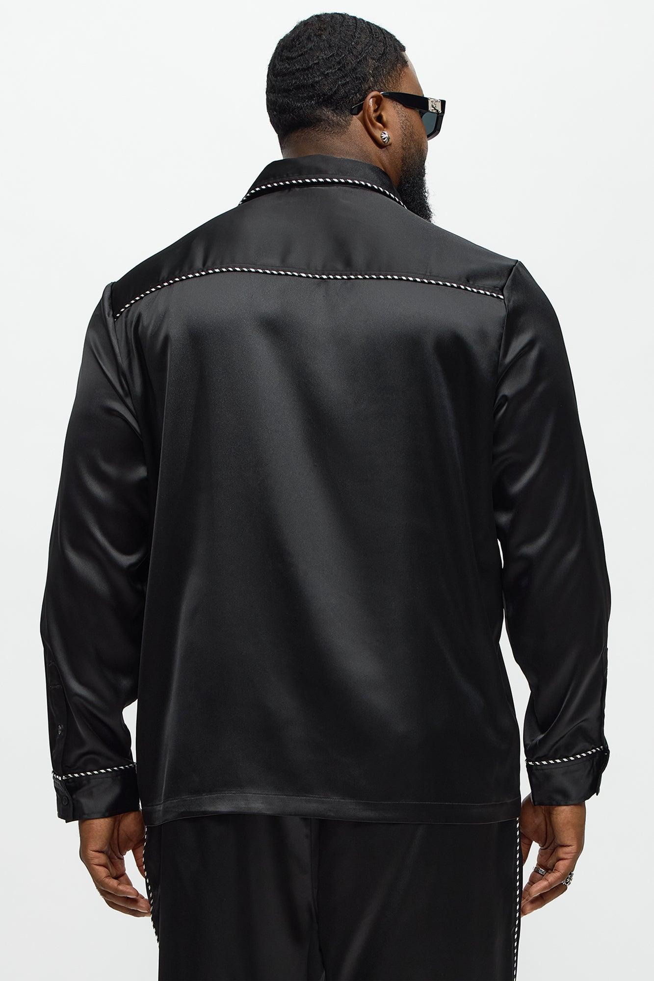 Luxe Button Up Shirt - Black Product Image