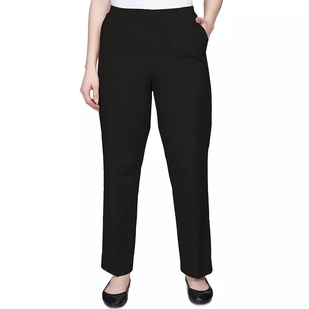 Women's Alfred Dunner Classics Twill Proportioned Pants, Size: 10, Brown Product Image