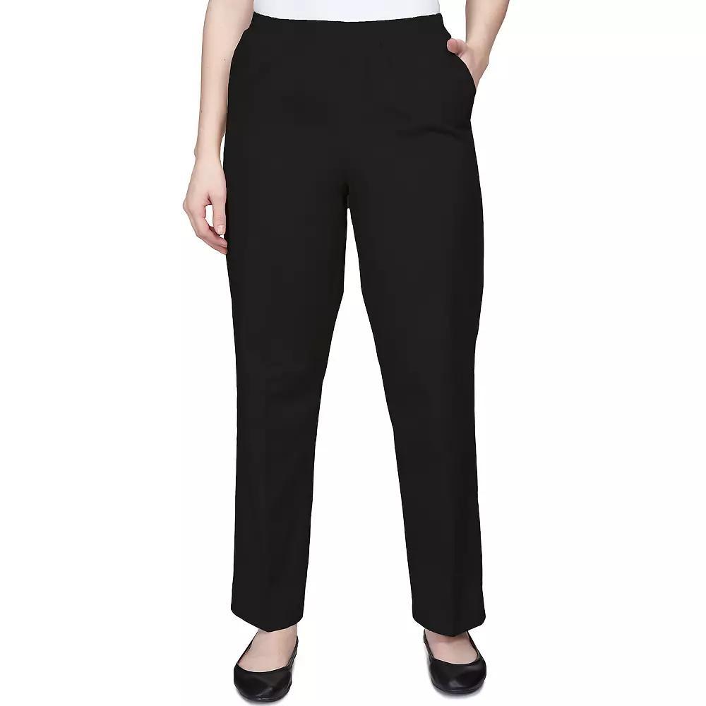 Women's Alfred Dunner Classics Twill Proportioned Pants, Size: 10, Brown Product Image