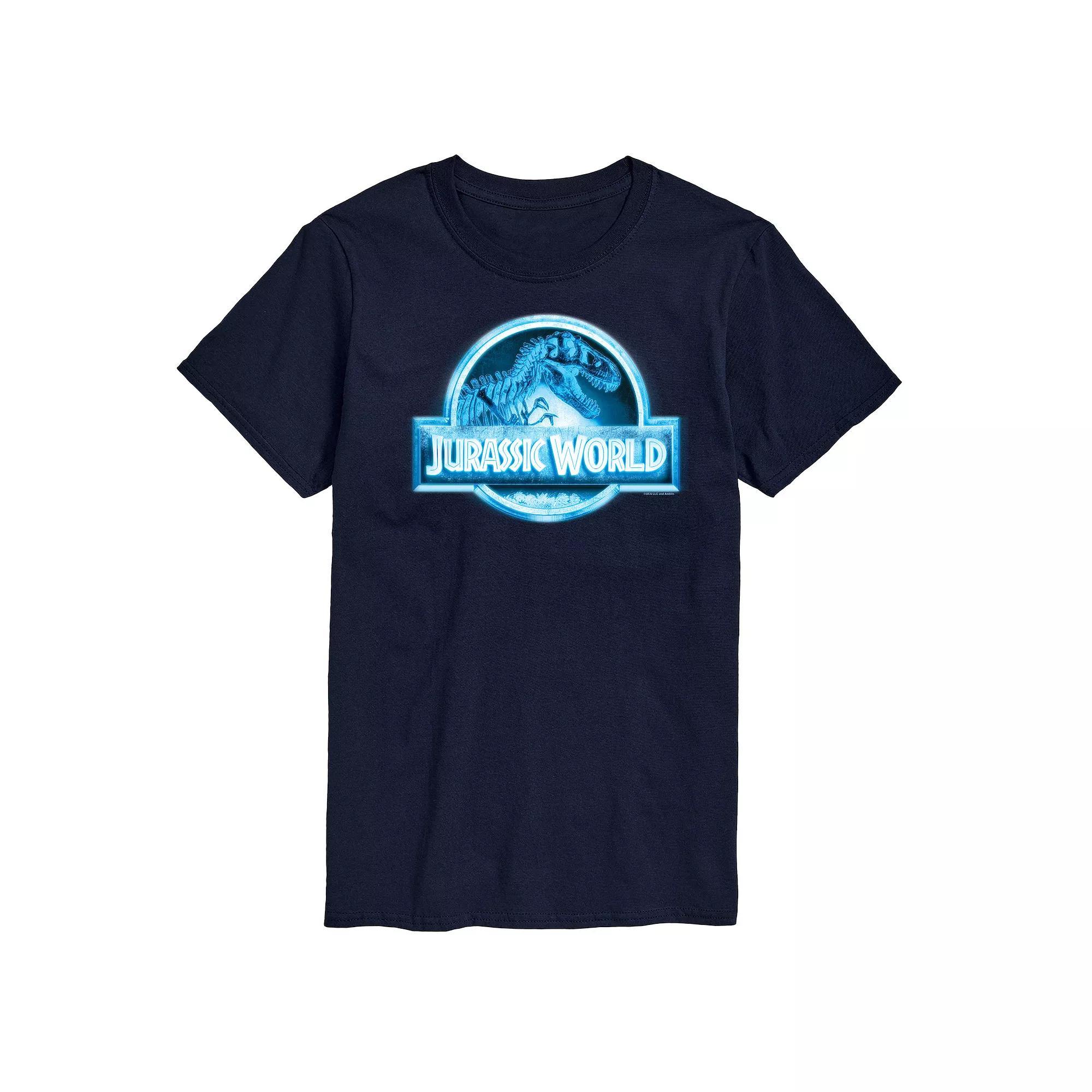 Big & Tall Jurassic World Logo Graphic Tee, Mens Blue Product Image