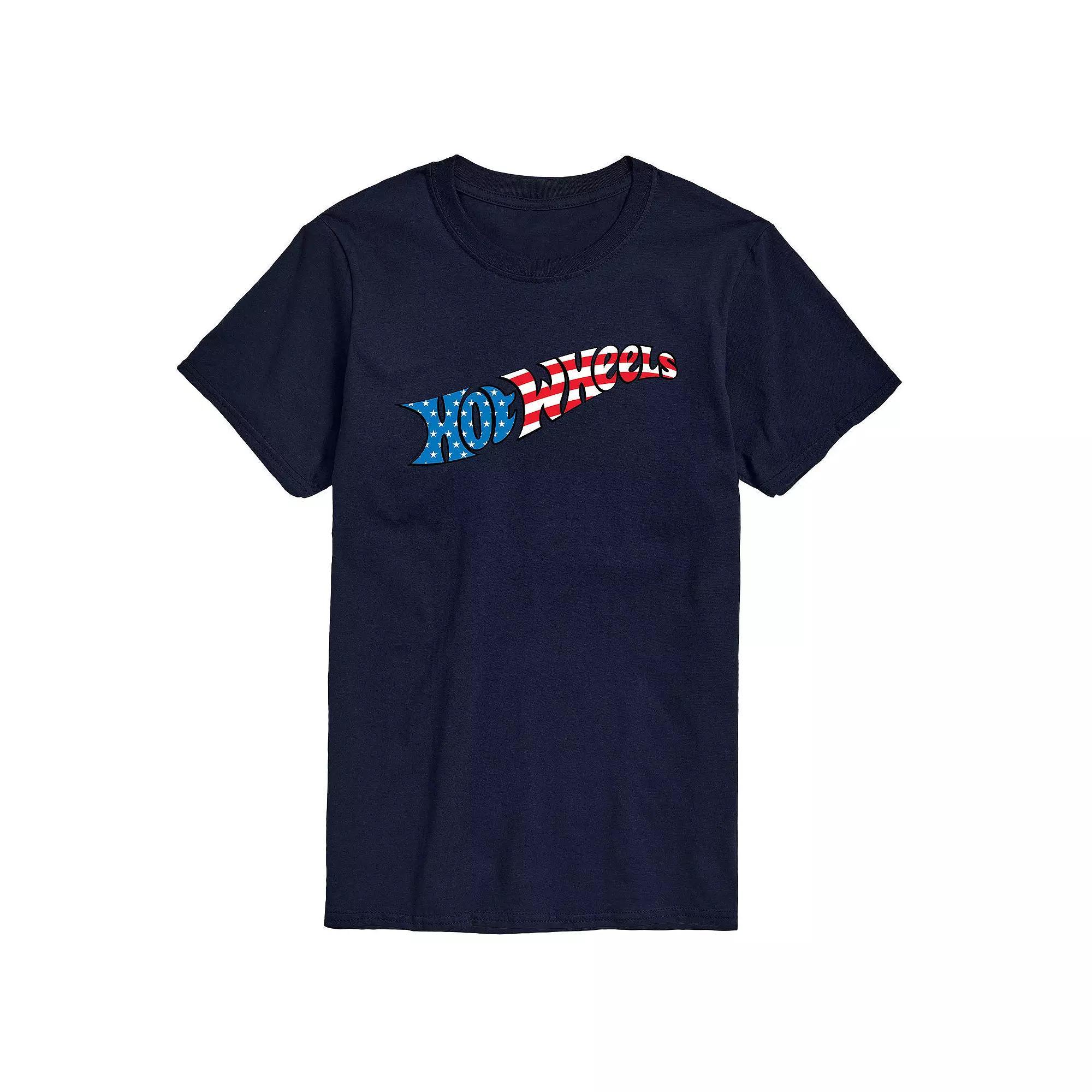 Mens Hot Wheels Flag Tee Blue Product Image