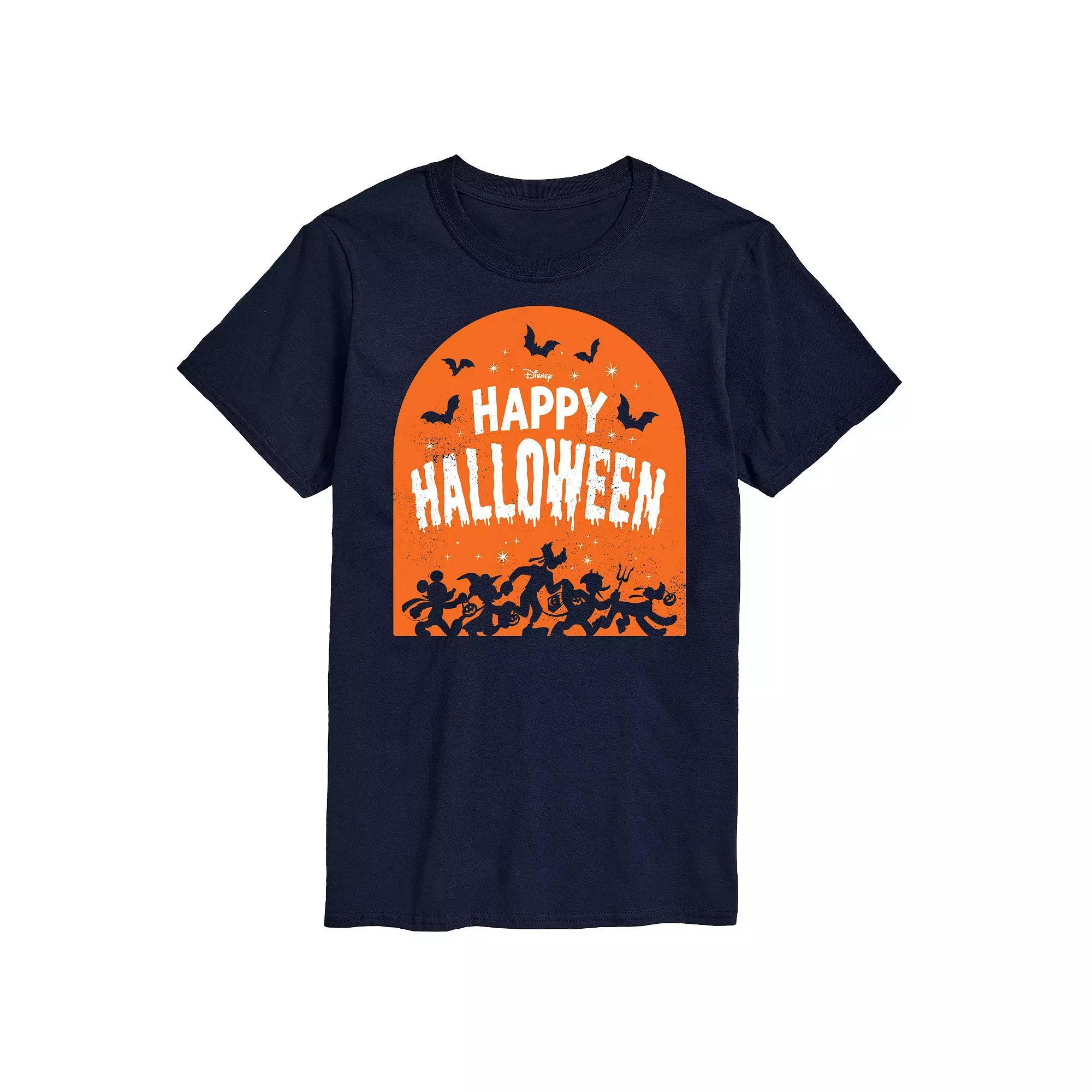 Disney's Mickey Mouse & Friends Men's Happy Halloween Group Graphic Tee, Size: XL, Black Product Image
