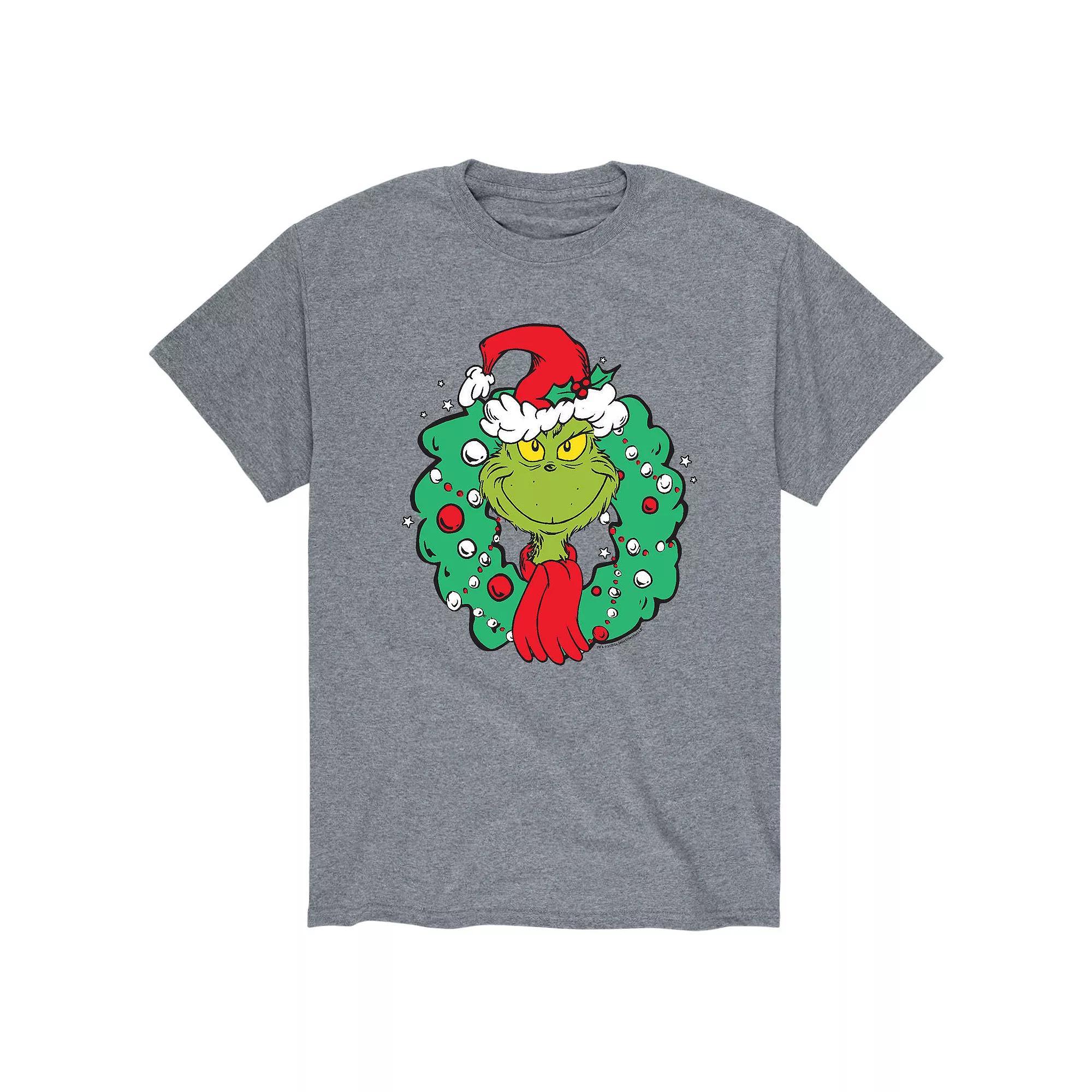 Mens Dr. Seuss The Grinch Wreath Tee Product Image