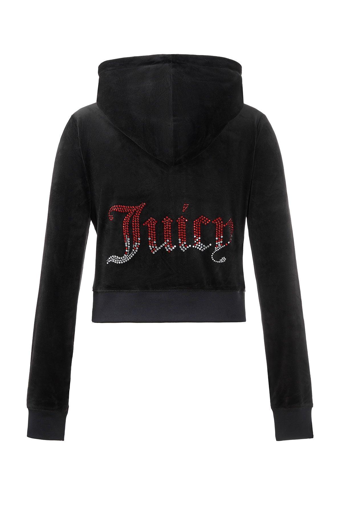 Ombre Big Bling Velour Hoodie Product Image