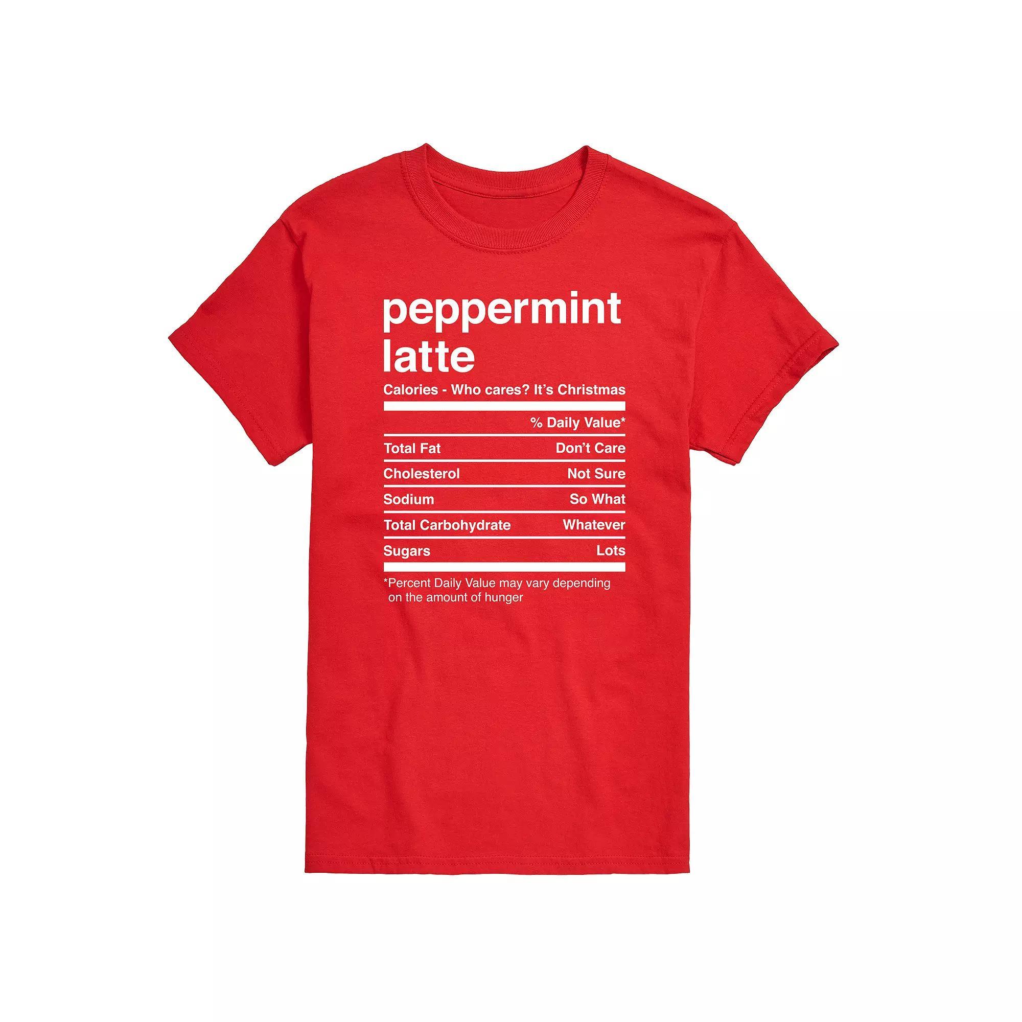 Big & Tall Peppermint Latte Fact Tee, Men's, Size: 4XB, Red Product Image