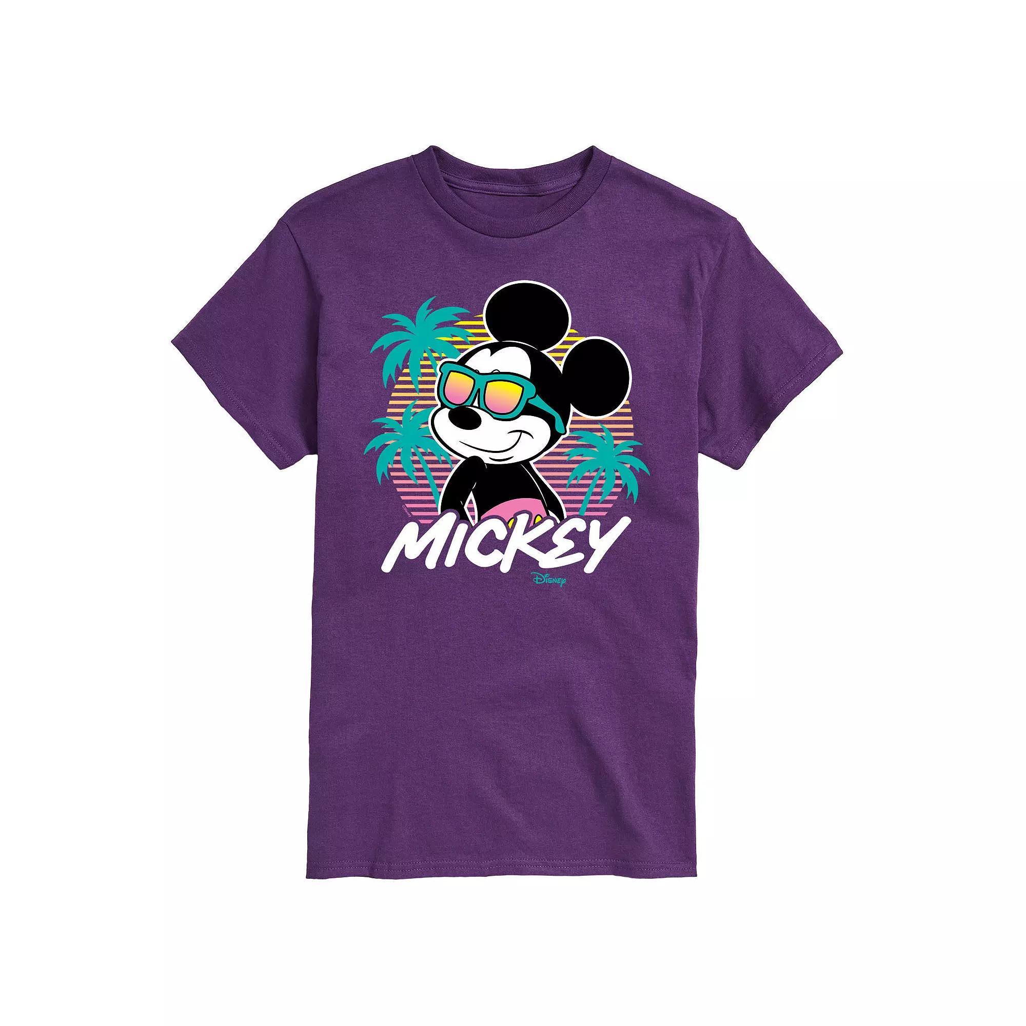 Disney's Mickey Mouse Men's Sunset Shades Graphic Tee, Size: Small, Blue Product Image