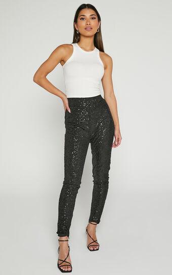 Corey Pants - Sequin Leggings in Black Product Image
