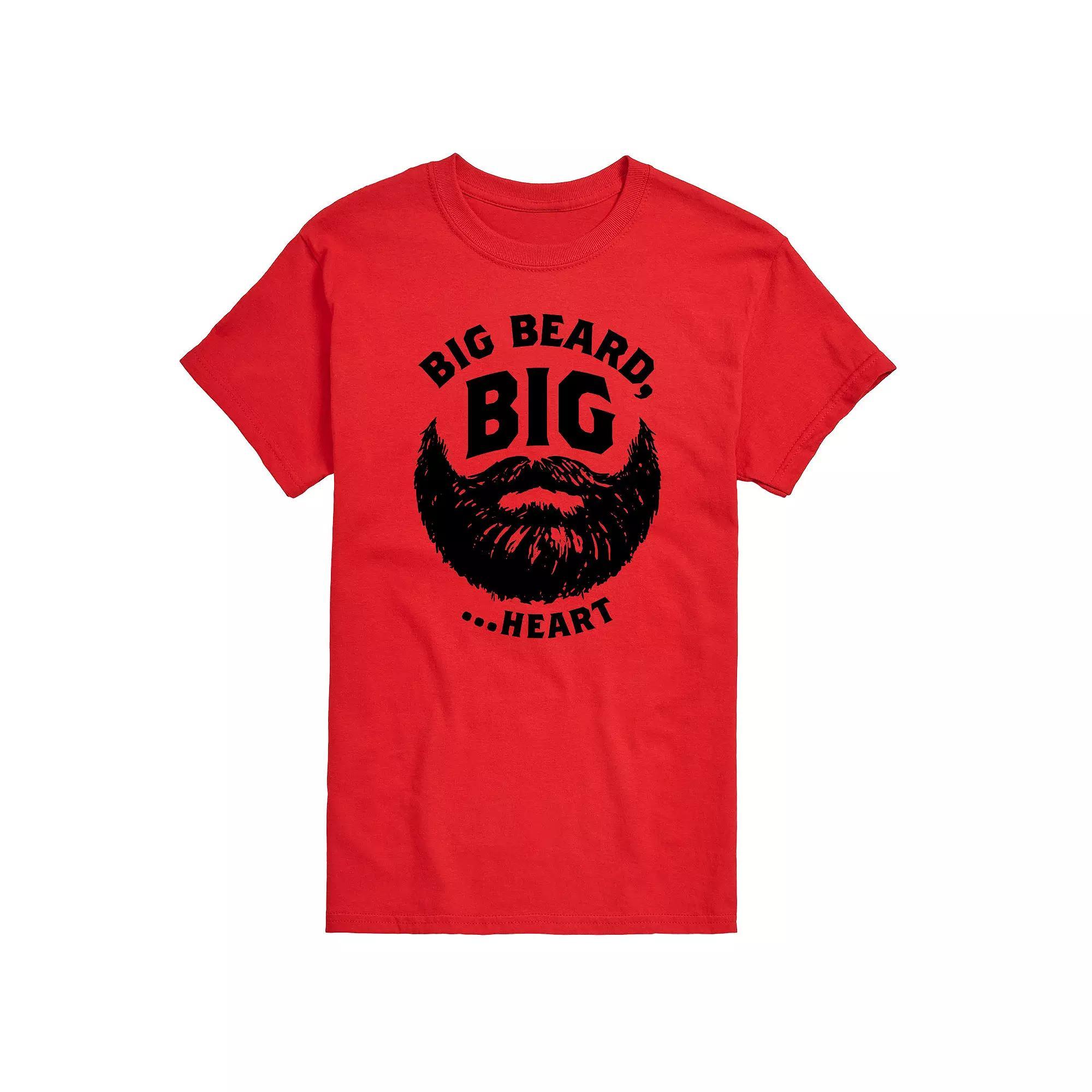 Mens Big Beard Big Heart Graphic Tee Product Image
