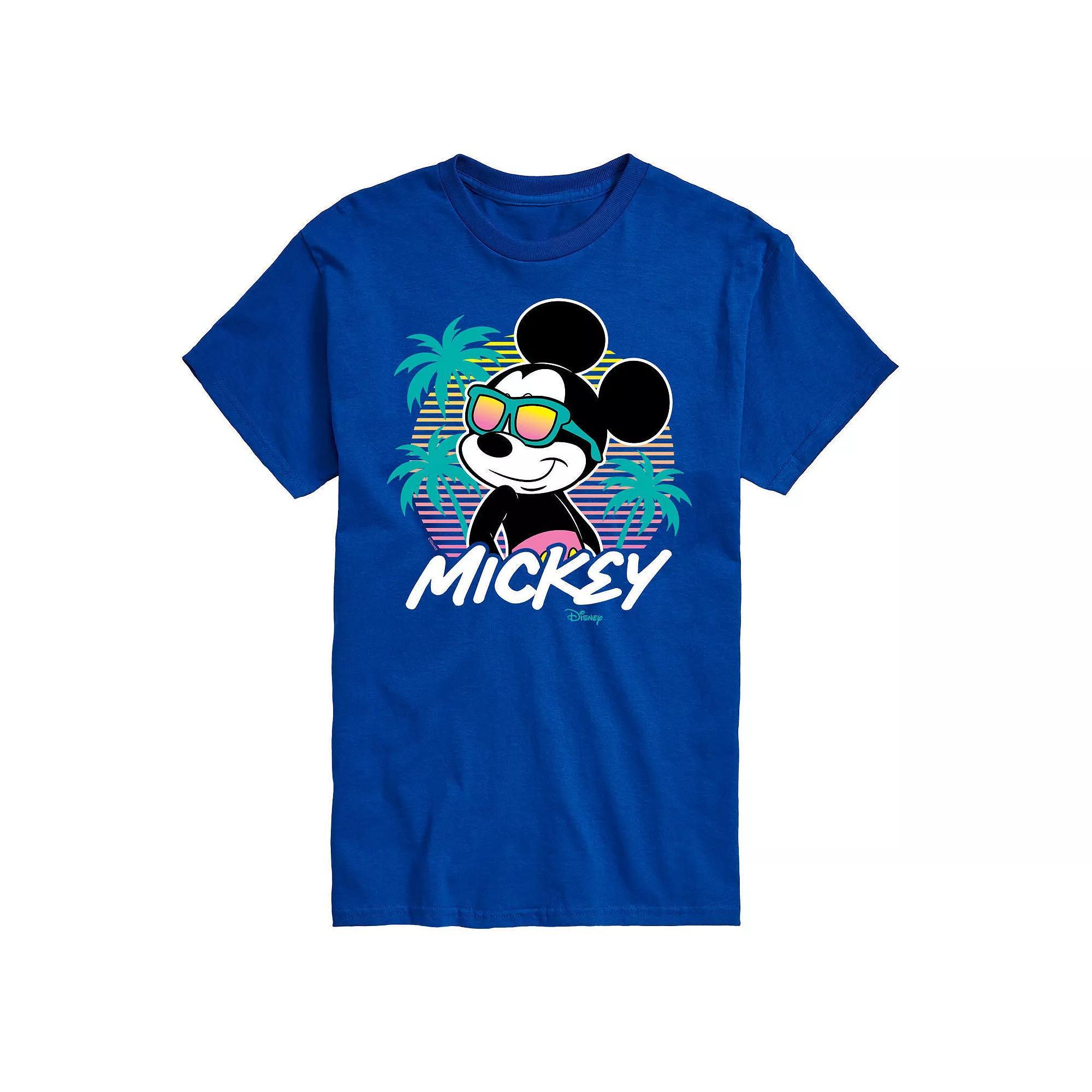 Disney's Mickey Mouse Men's Sunset Shades Graphic Tee, Size: Small, Blue Product Image