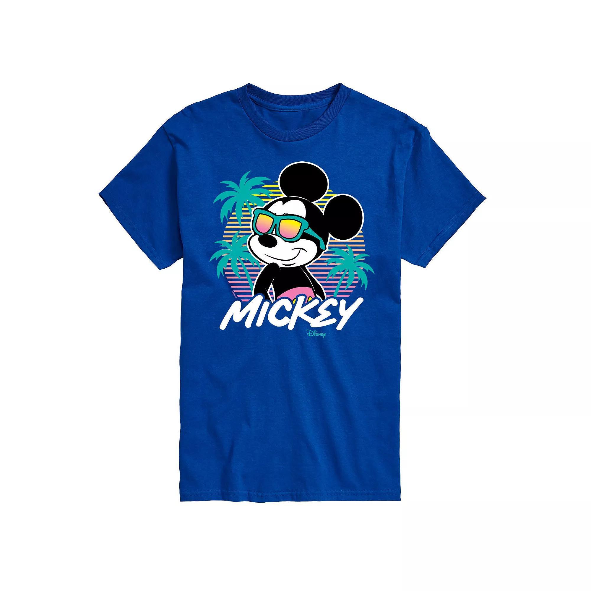 Disney's Mickey Mouse Men's Sunset Shades Graphic Tee, Size: Small, Blue Product Image