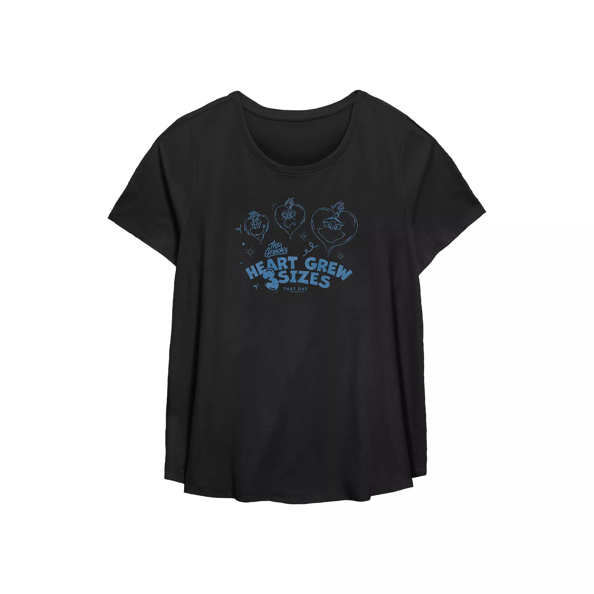 Plus Size Christmas Scene Ornament Flowy Graphic Tee, Womens Product Image