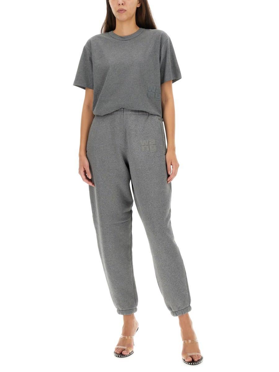 ALEXANDER WANG T T-shirt With Logo In Grey Product Image